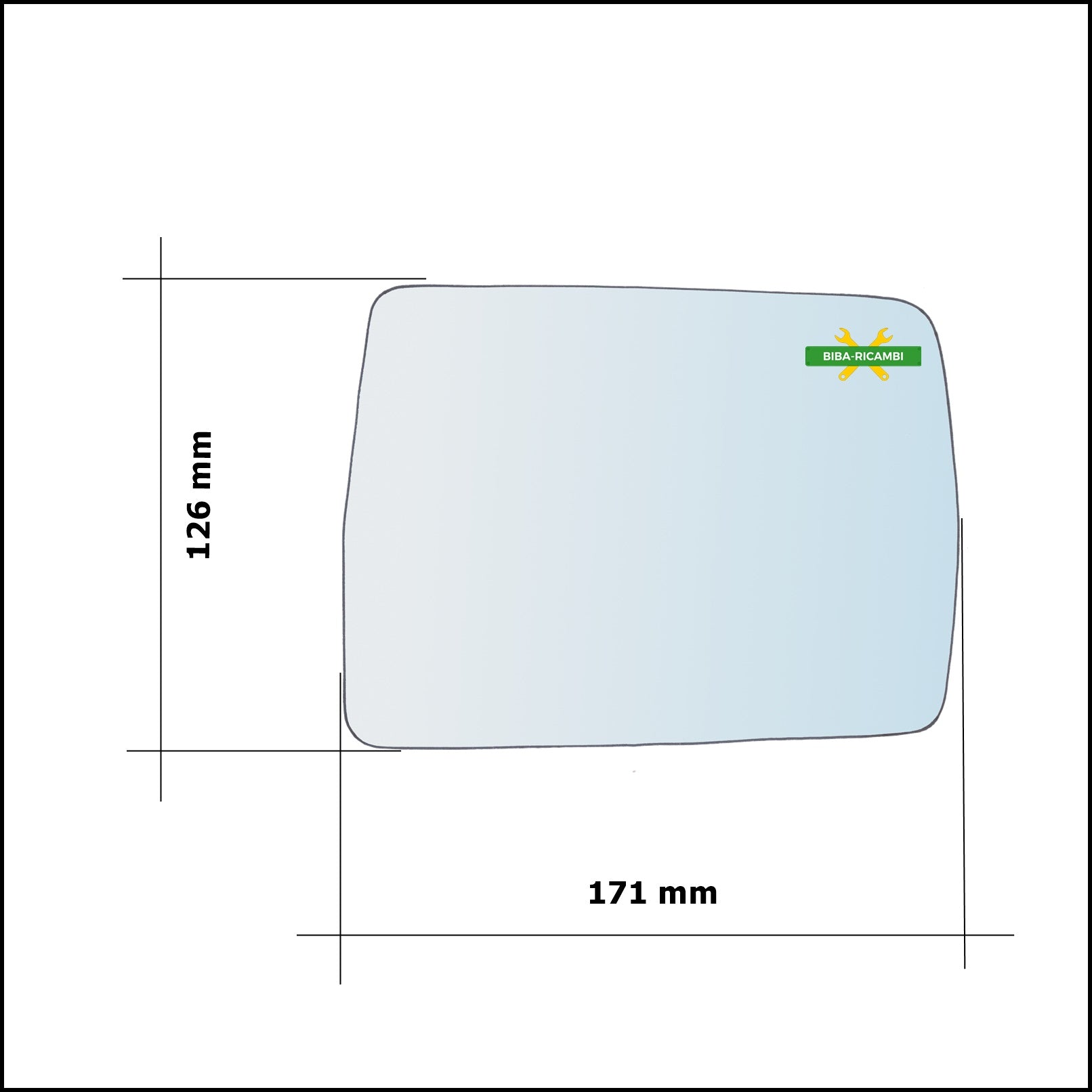 Vetro Specchio Retrovisore Asferico Lato Sx-Guidatore Per Daihatsu Rocky dal 1993-1998 BIBA-RICAMBI