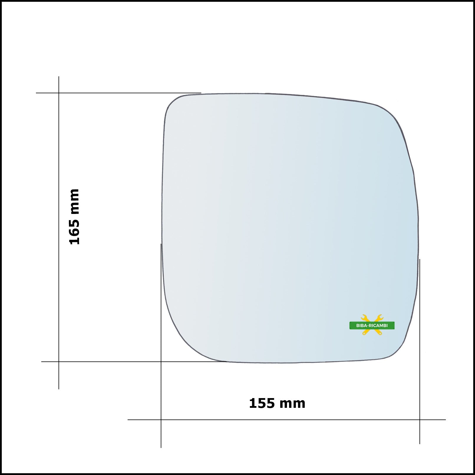 Vetro Specchio Retrovisore Lato Sx-Guidatore Per Subaru Forester III (SH) dal 2008-2012 BIBA-RICAMBI