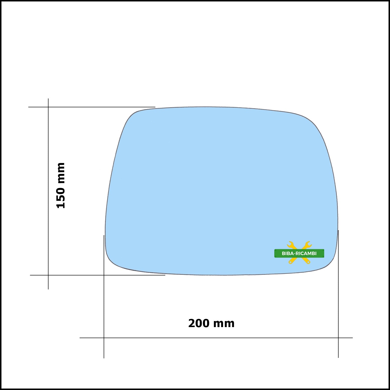 Vetro Specchio Blue Lato Sx-Guidatore Per Jeep Grand Cherokee III Limited (WH) dal 2004-2011 BIBA-RICAMBI