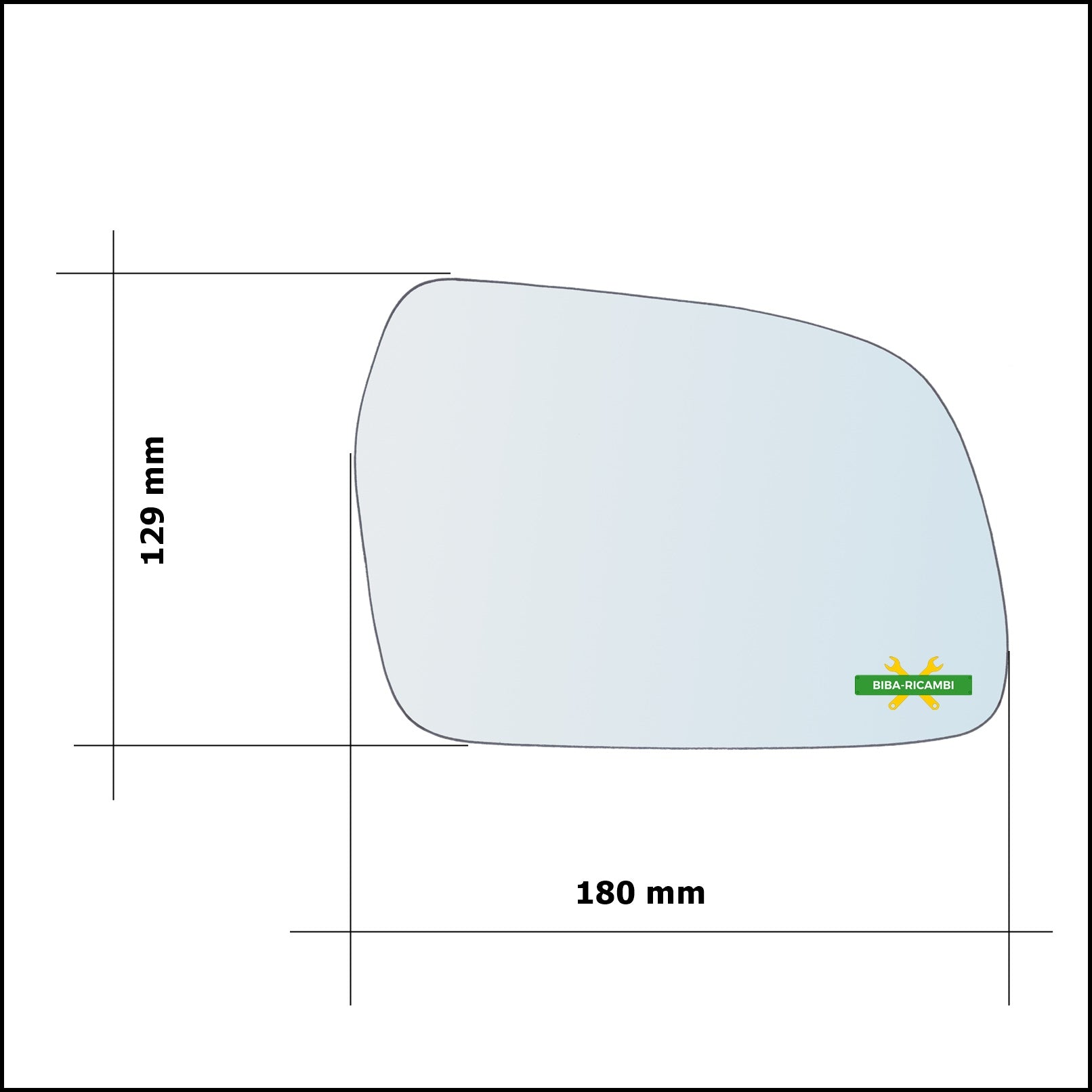 Vetro Specchio Retrovisore Asferico Lato Sx-Guidatore Per Suzuki Vitara I (TA) solo dal 1994-1998 BIBA-RICAMBI