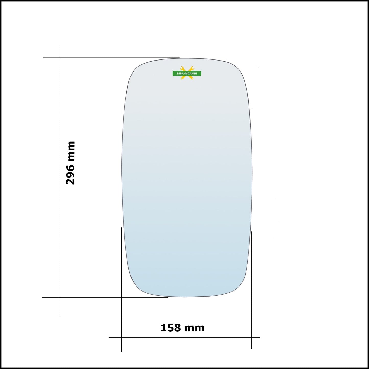 Vetro Specchio Retrovisore Lato Dx-Passeggero Per Nissan Cabstar III (F24M, F24W) dal 2006-2013 BIBA-RICAMBI