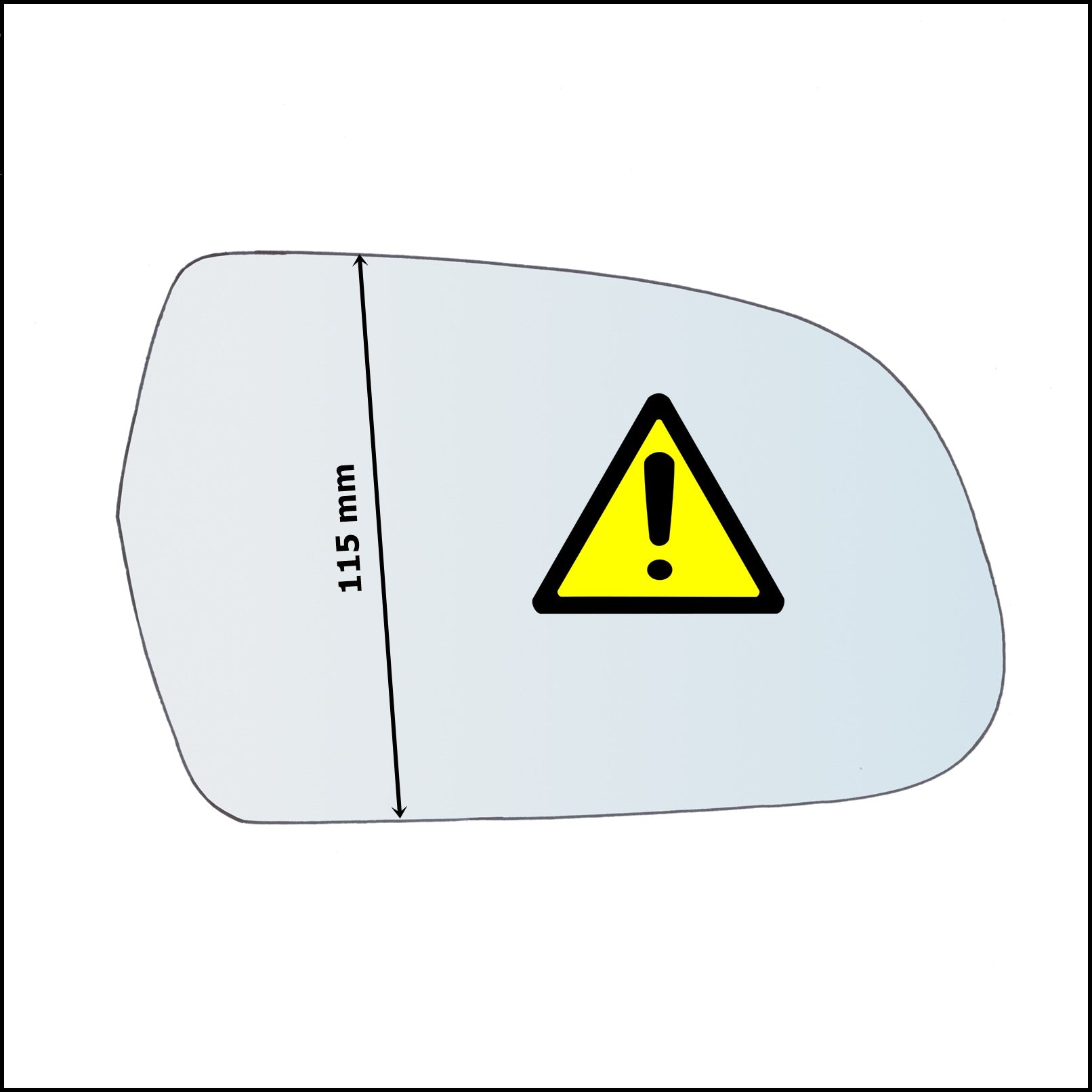 Vetro Specchio Retrovisore Lato Dx-Passeggero Per Audi A3 (8P) solo dal 2010-2012 BIBA-RICAMBI