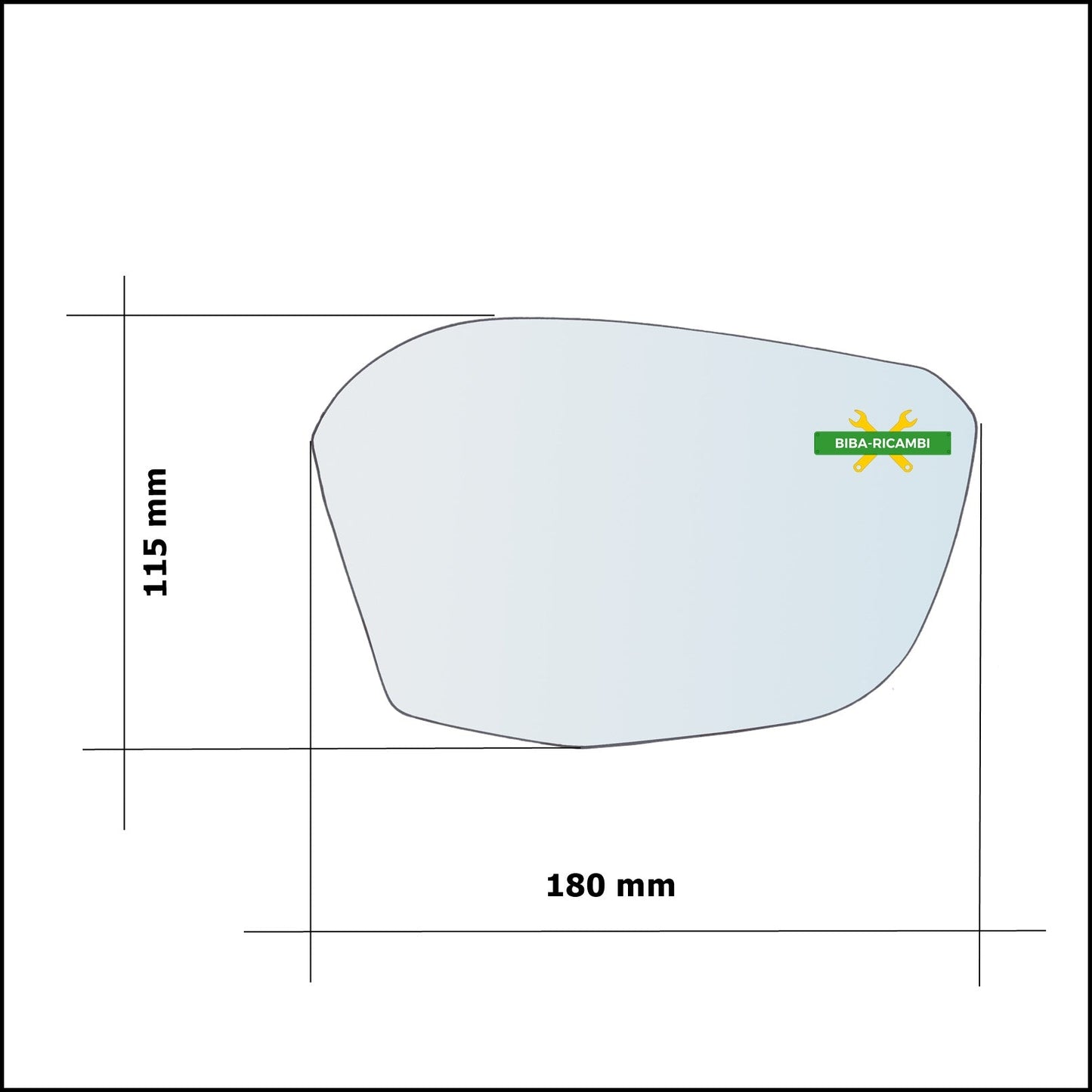 Vetro Specchio Retrovisore Asferico Lato Sx-Guidatore Per Citroen C4 III (BA) dal 2020> BIBA-RICAMBI