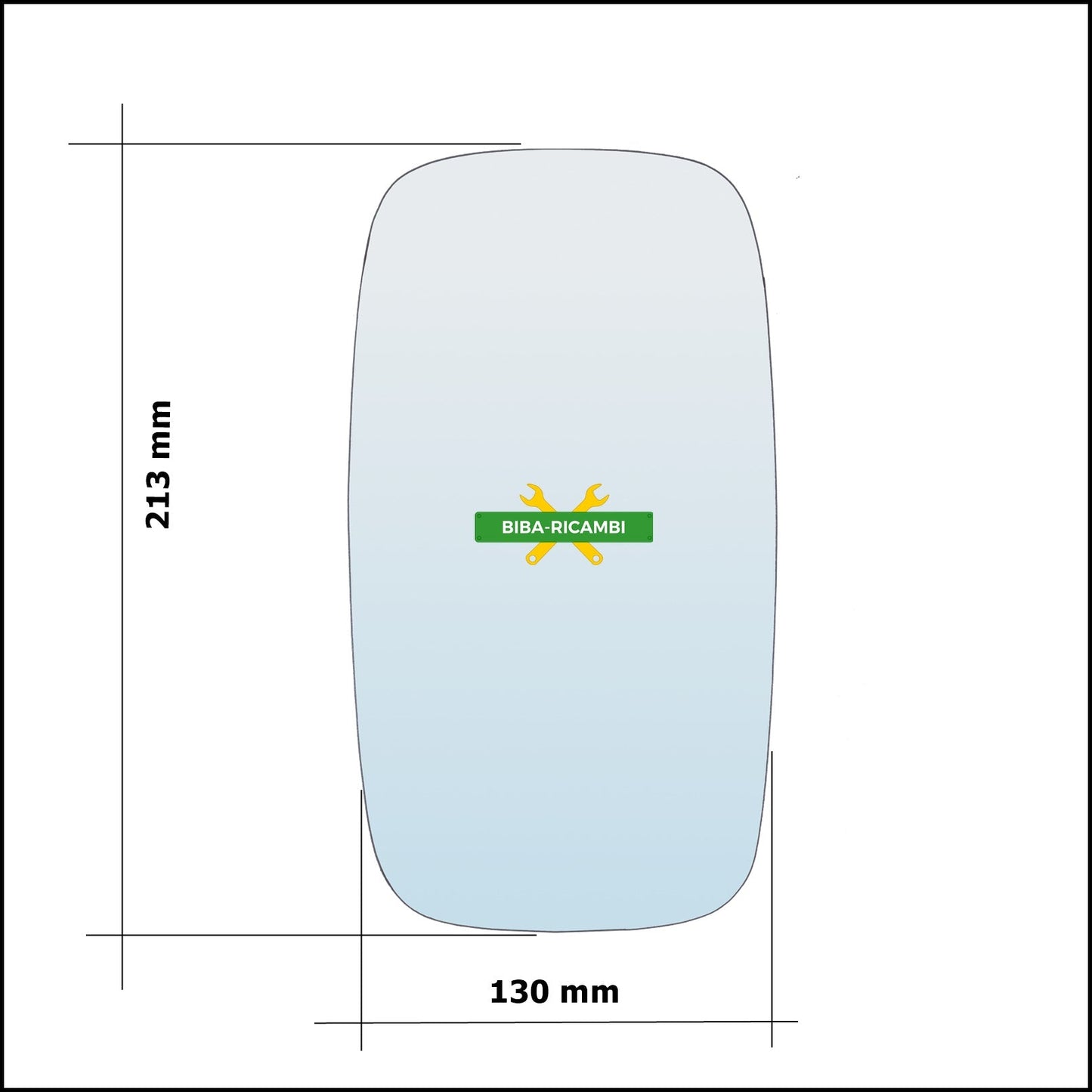 Vetro Specchio Retrovisore Lato Sx-Guidatore Per Fiat Doblo I (223) dal 2000-2009 BIBA-RICAMBI