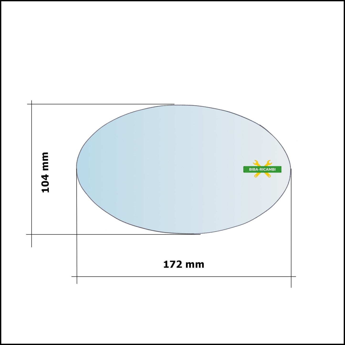 V. Piastra Retrovisore Termica Lato Sx-Guidatore Per Mini Cooper (R50,R52,R53) dal 2001-2007 BIBA-RICAMBI