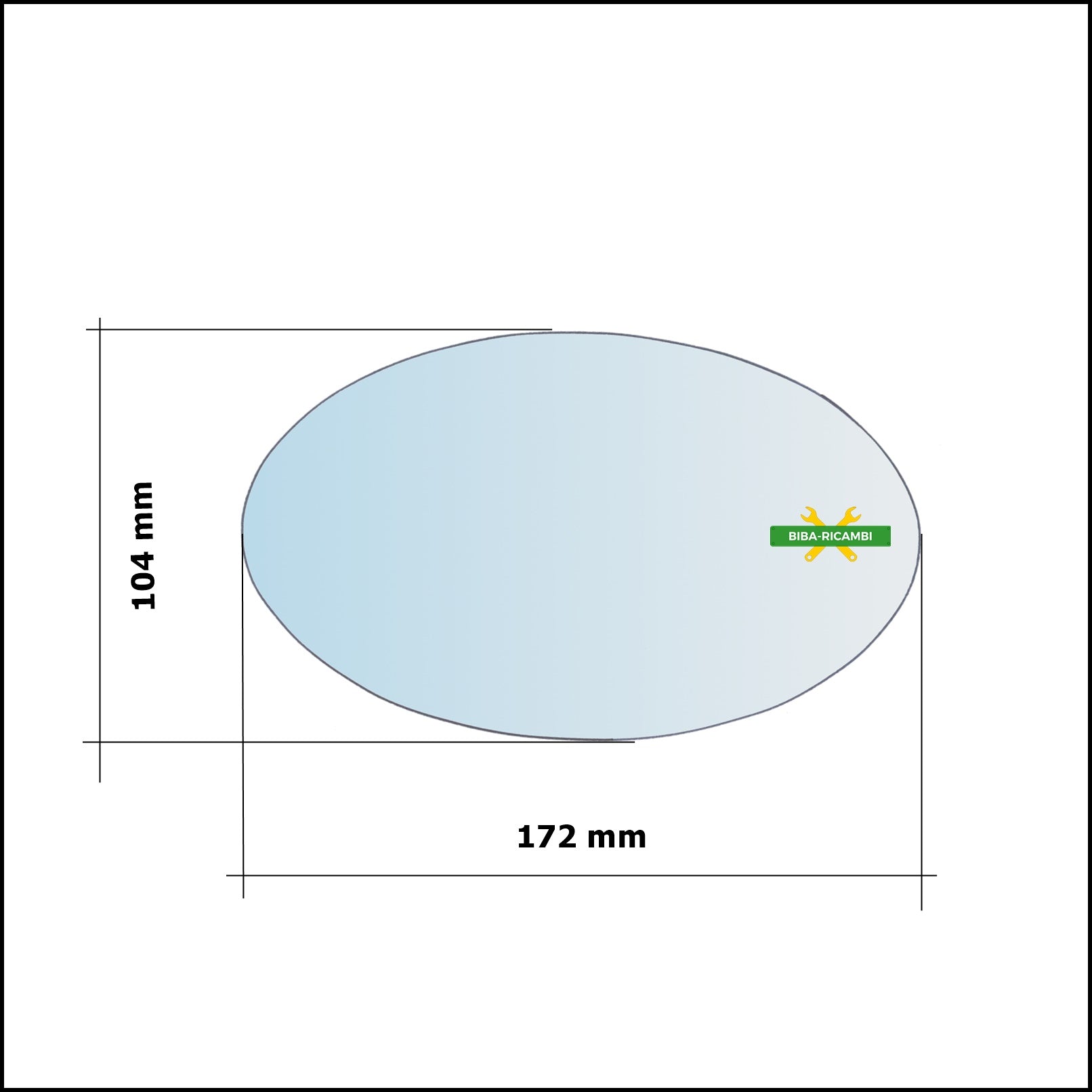 V. Piastra Retrovisore Termica Asferica Lato Sx-Guidatore Per Mini Cooper (R50,R52,R53) dal 2001-2007 BIBA-RICAMBI