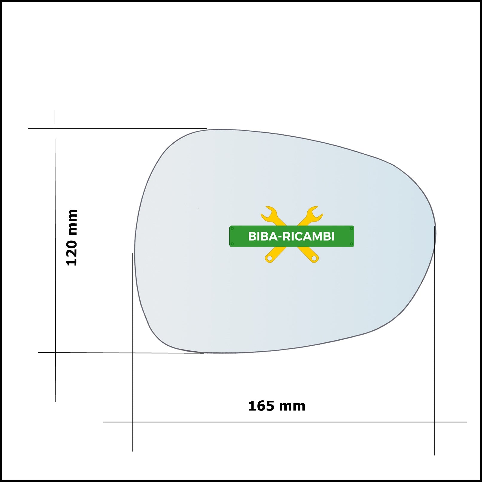 Piastra Retrovisore Termica Lato Dx-Passeggero Per Alfa Romeo Giulia (952) dal 2015> BIBA-RICAMBI