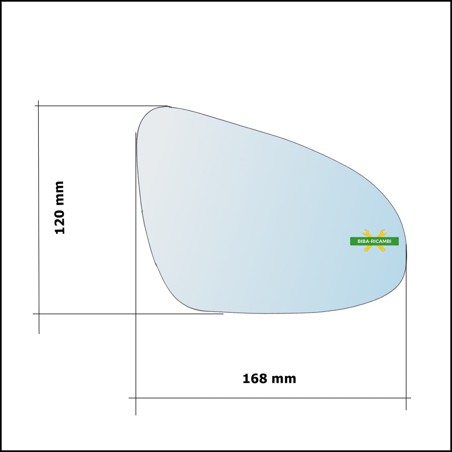 V. Piastra Retrovisore Lato Sx-Guidatore Per Toyota Yaris III (P13) solo dal 2012> BIBA-RICAMBI