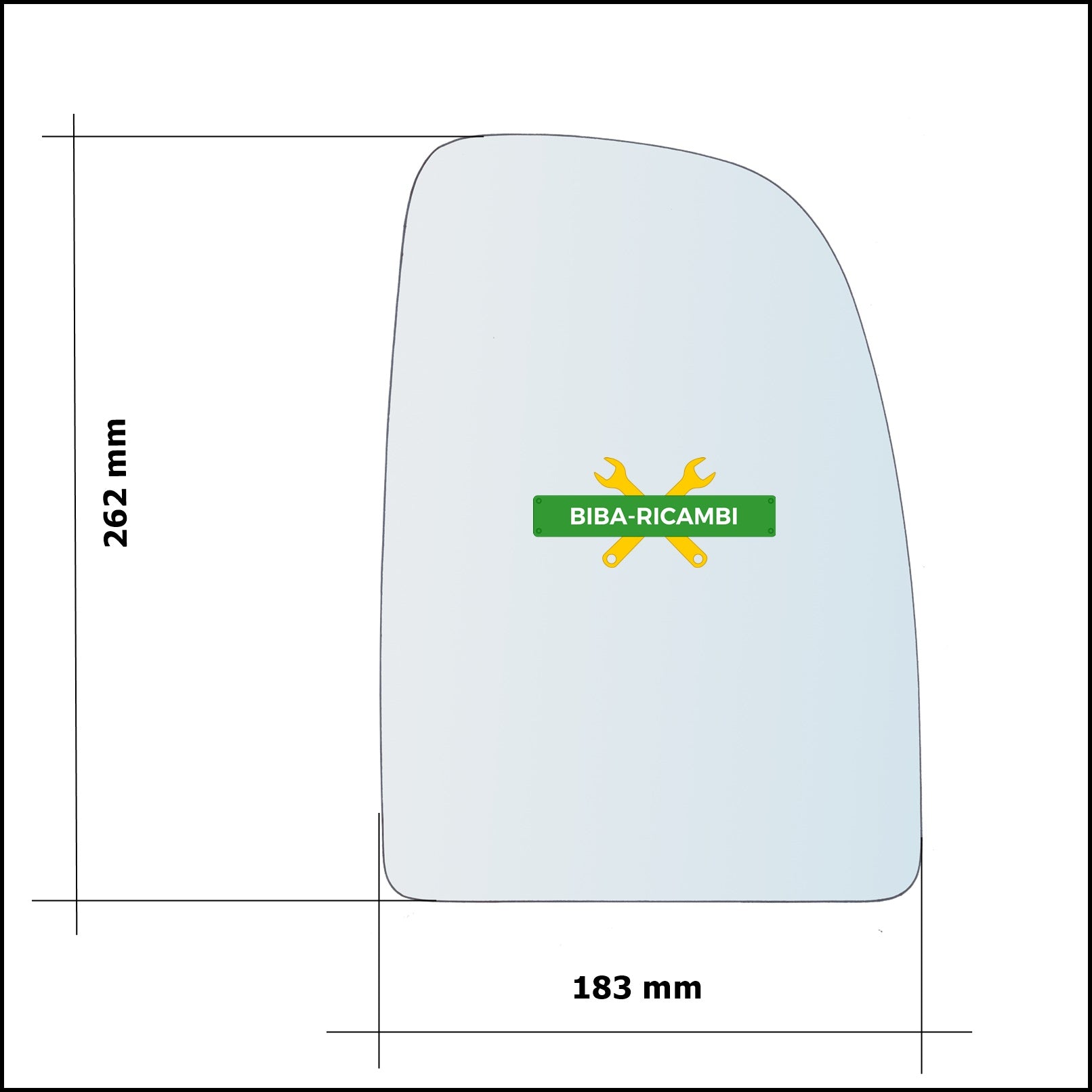 Vetro Specchio Retrovisore Superiore Lato Sx-Guidatore Per Citroen Jumper III dal 2006> BIBA-RICAMBI
