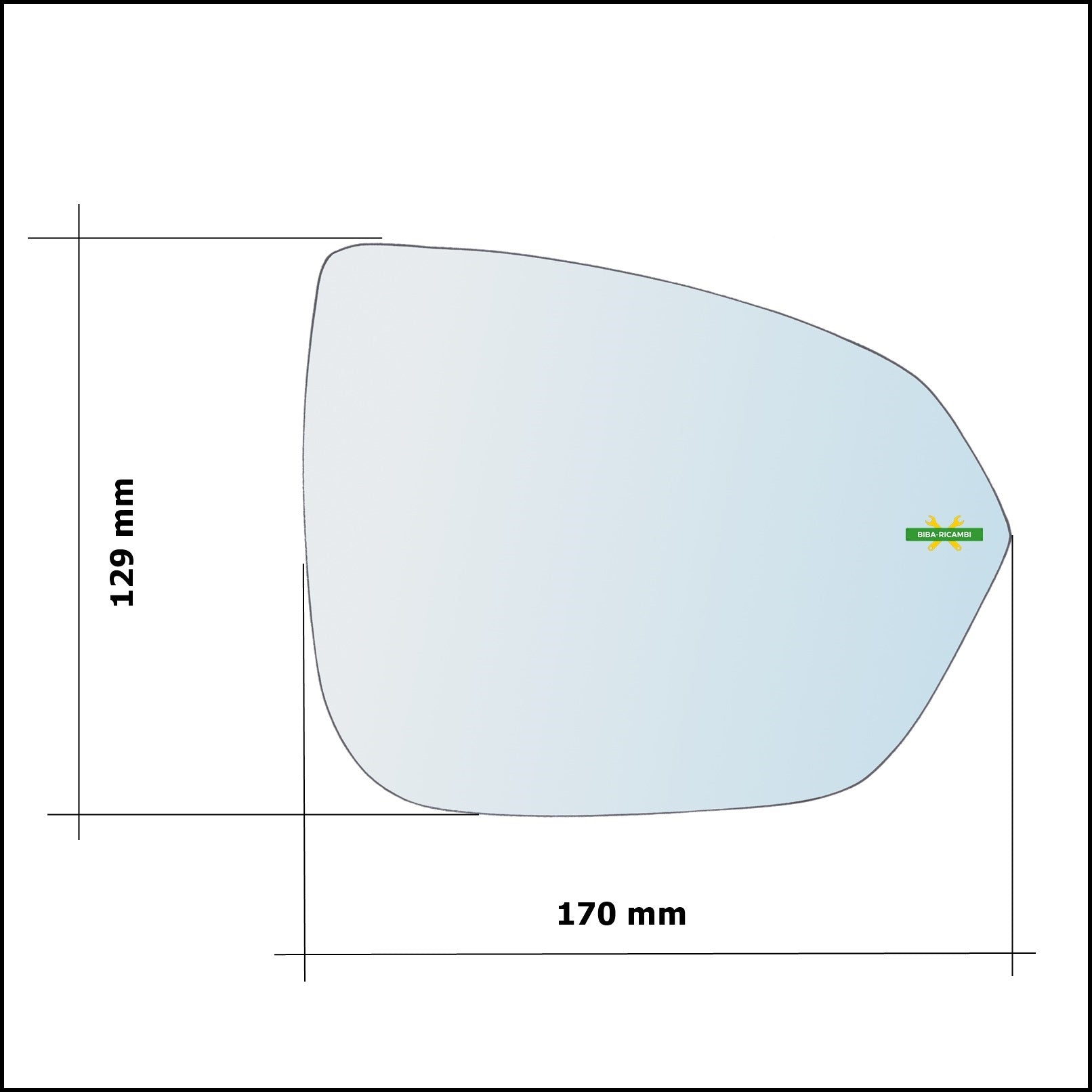 V. Piastra Retrovisore Termica Lato Dx-Passeggero Per Dacia Duster II dal 2017> BIBA-RICAMBI