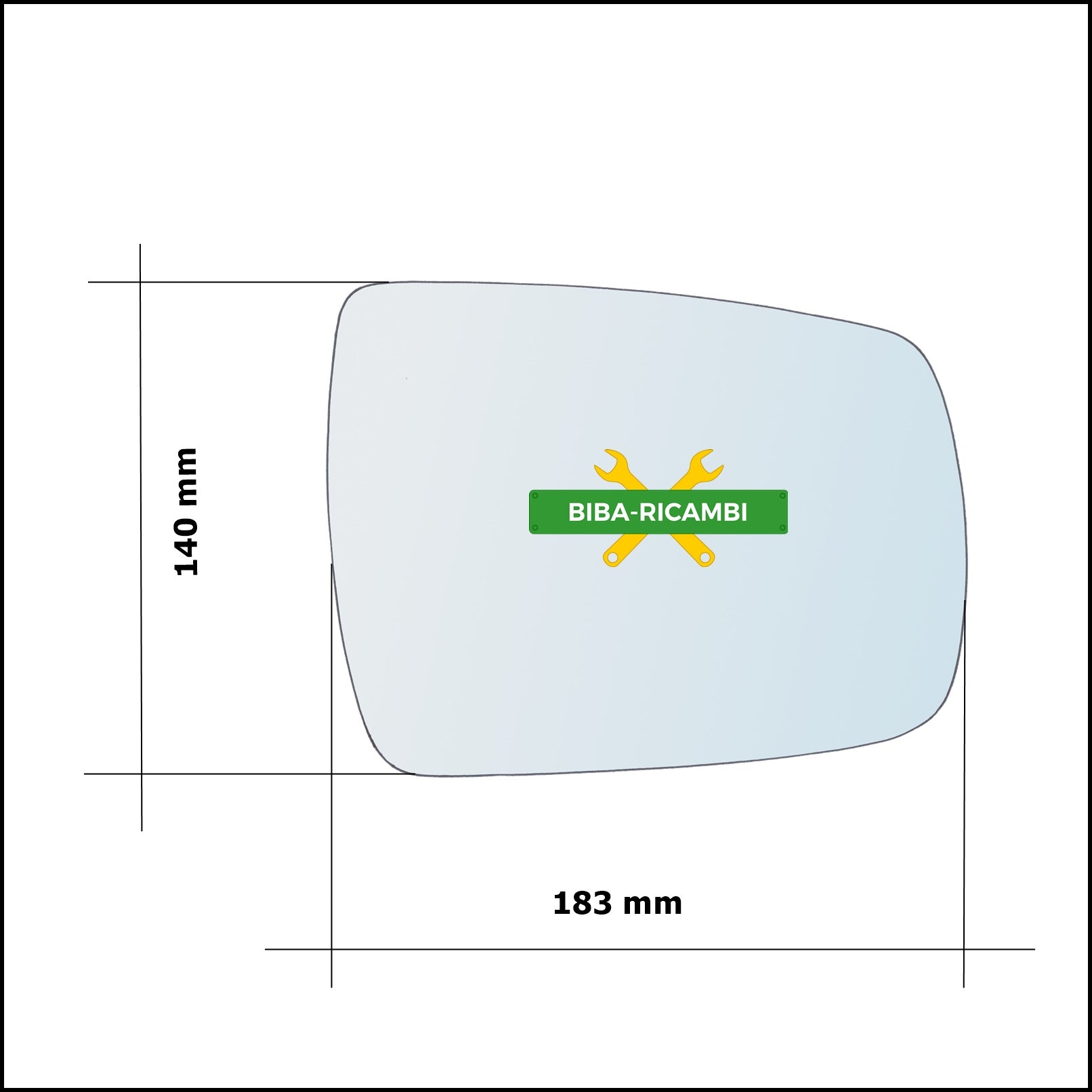 Vetro Specchio Retrovisore Lato Dx-Passeggero Per Kia Sorento II (XM) dal 2009> BIBA-RICAMBI
