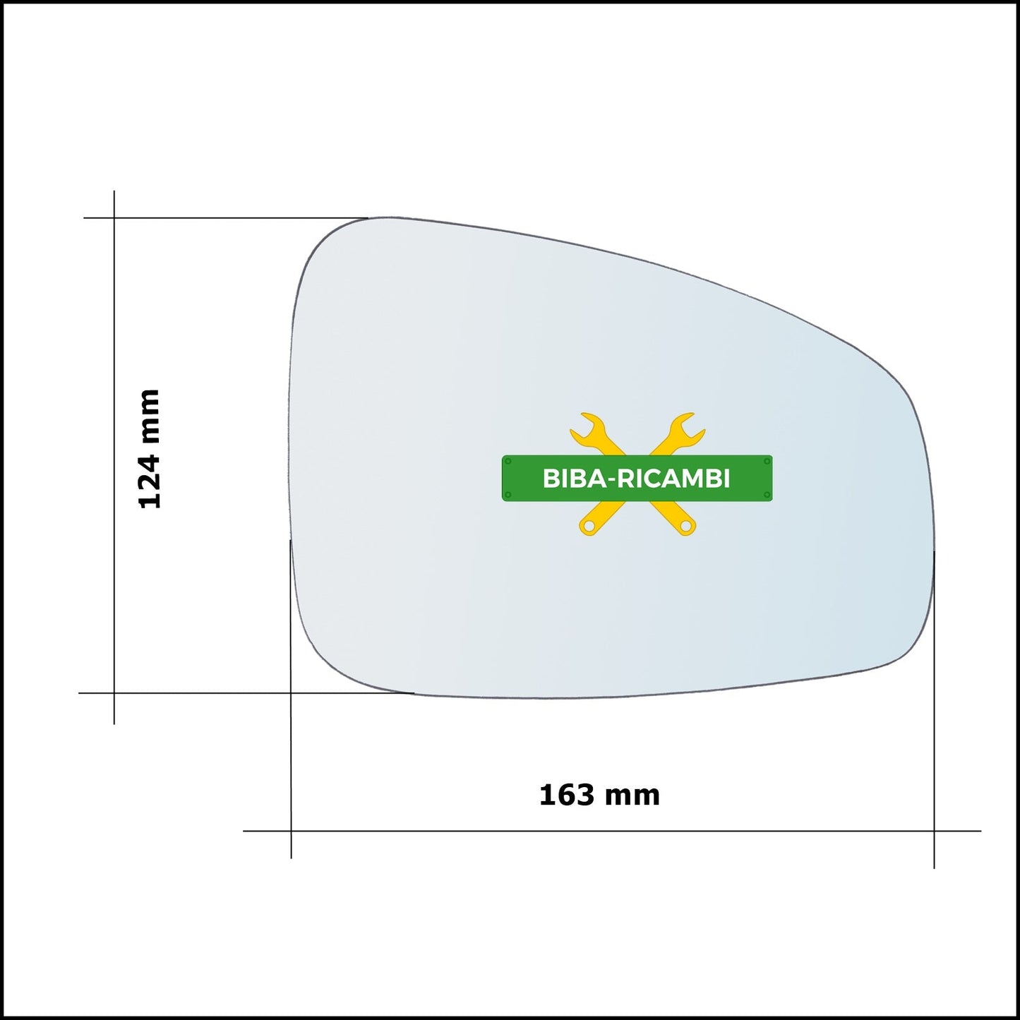 Vetro Specchio Retrovisore Asferico Lato Sx-Guidatore Per Renault Laguna Coupè (DT0/1) dal 2008> BIBA-RICAMBI