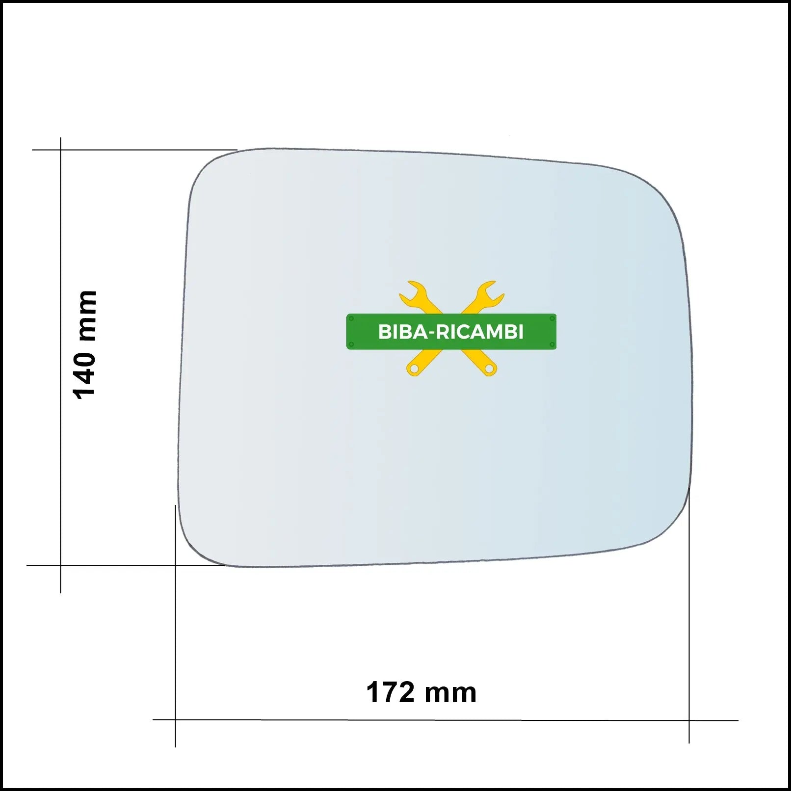 Vetro Specchio Retrovisore Lato Dx-Passeggero Per Nissan Patrol GR dal 1997-2009 BIBA-RICAMBI