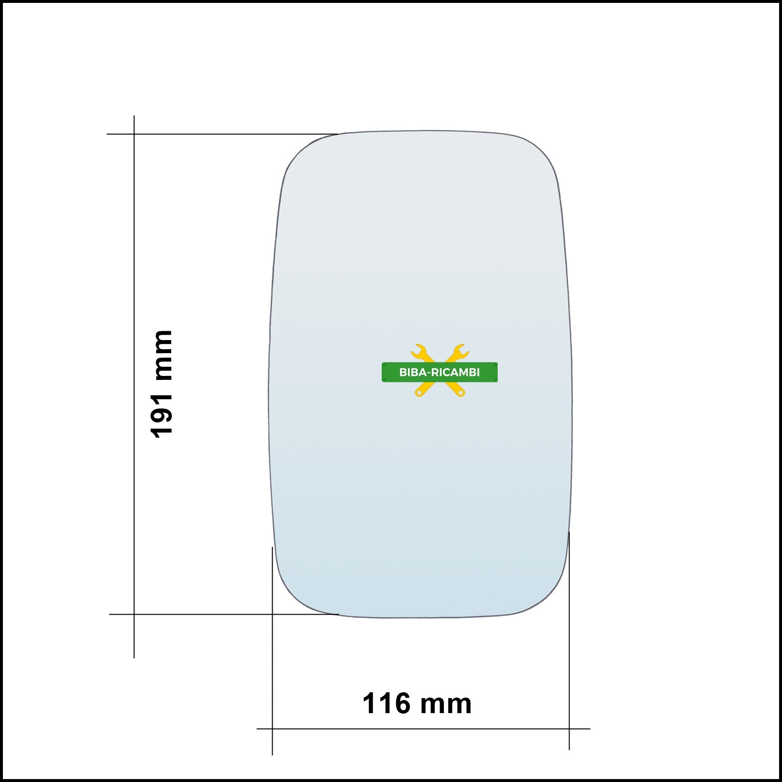 Vetro Specchio Retrovisore Lato Sx-Guidatore Per Opel Frontera A (U92) dal 1992-1998 BIBA-RICAMBI