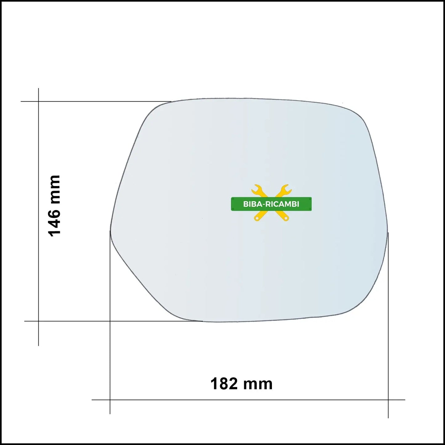 Vetro Specchio Retrovisore Cromato Lato Dx-Passegero Per Honda CR-V III (RE) dal 2006> BIBA-RICAMBI