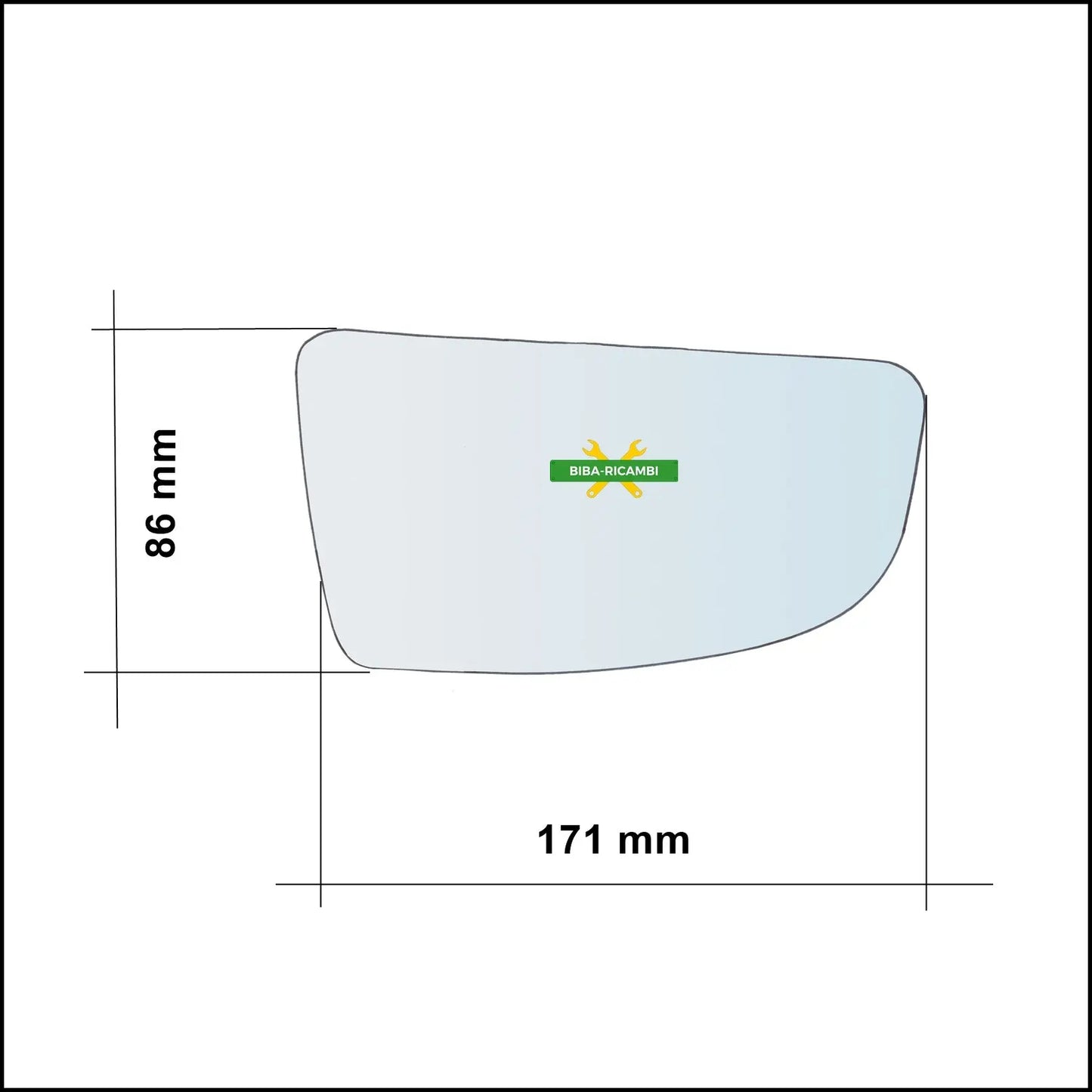 Specchietto Inferiore Retrovisore Cromato Lato Sx-Guidatore Per Ford Transit IV dal 2013> BIBA-RICAMBI