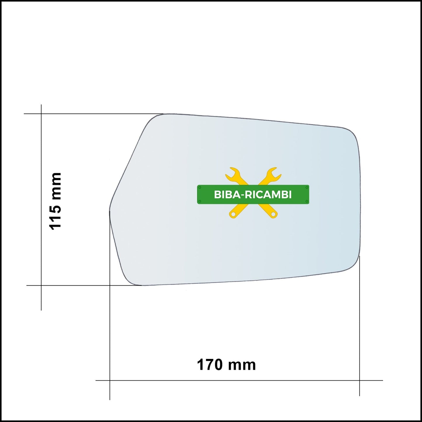 Vetro Specchio Retrovisore Lato Dx-Passeggero Per Skoda Forman Dal 1987-2004 BIBA-RICAMBI