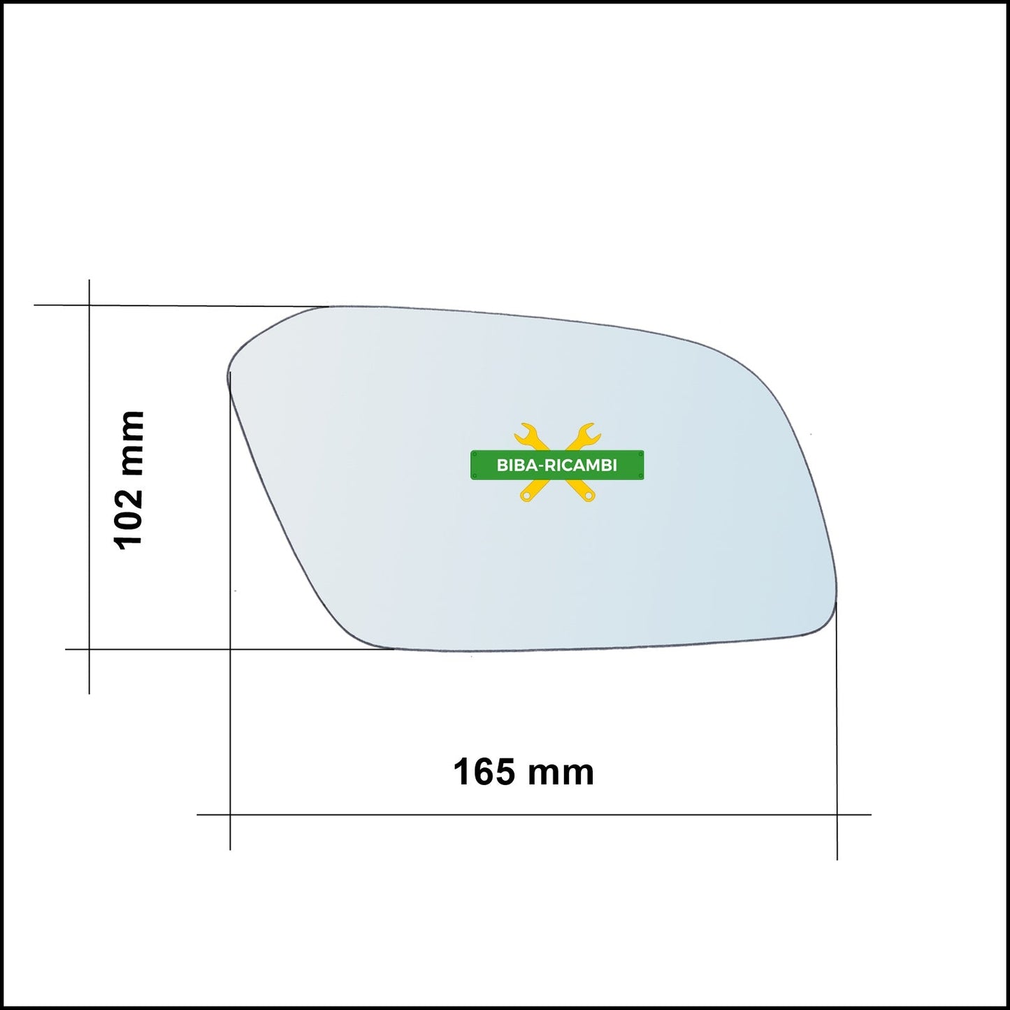 Vetro Specchio Retrovisore Lato Dx-Passeggero Per Citroen XM II (Y4) dal 1994-2000 BIBA-RICAMBI