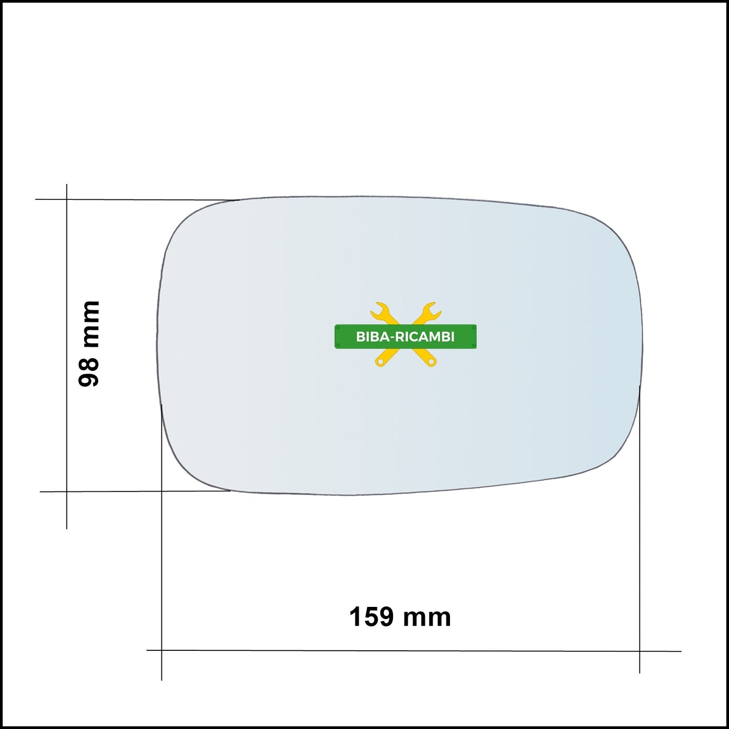Vetro Specchio Retrovisore Lato Dx-Passeggero Per Renault Vel Satis (BJ0) dal 2002> BIBA-RICAMBI