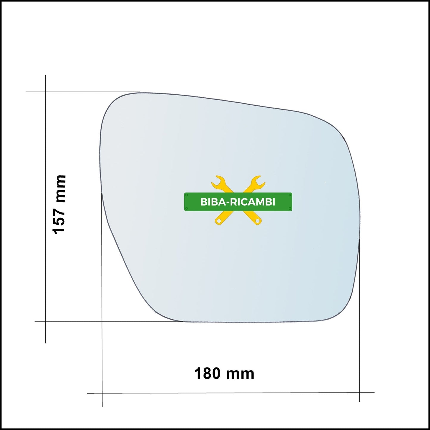 Vetro Specchio Retrovisore Lato Sx-Guidatore Per Mitsubishi Pajero IV (V8) dal 2006> BIBA-RICAMBI