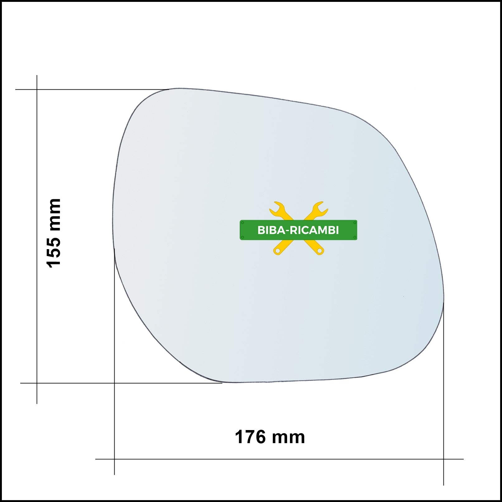 Piastra Specchio Retrovisore Termica Lato Dx-Passeggero Per Peugeot 4008 dal 2012> BIBA-RICAMBI