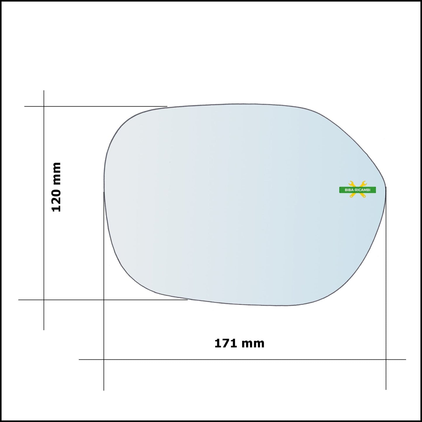 Vetro Specchio Retrovisore Lato Dx-Passeggero Per Toyota Picnic (XM1) dal 1996-2001 BIBA-RICAMBI