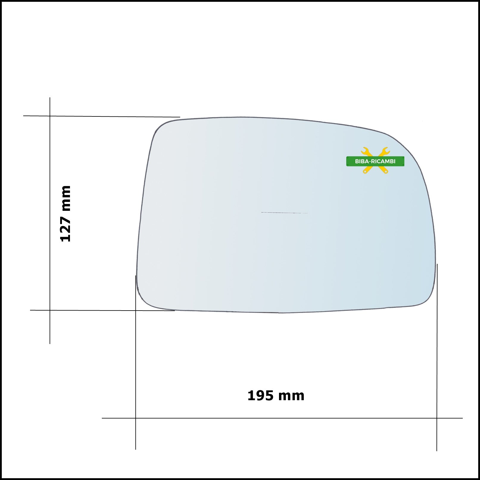 Vetro Specchio Retrovisore Lato Dx-Passeggero Per Hyundai Trajet (FO) dal 2000-2008 BIBA-RICAMBI