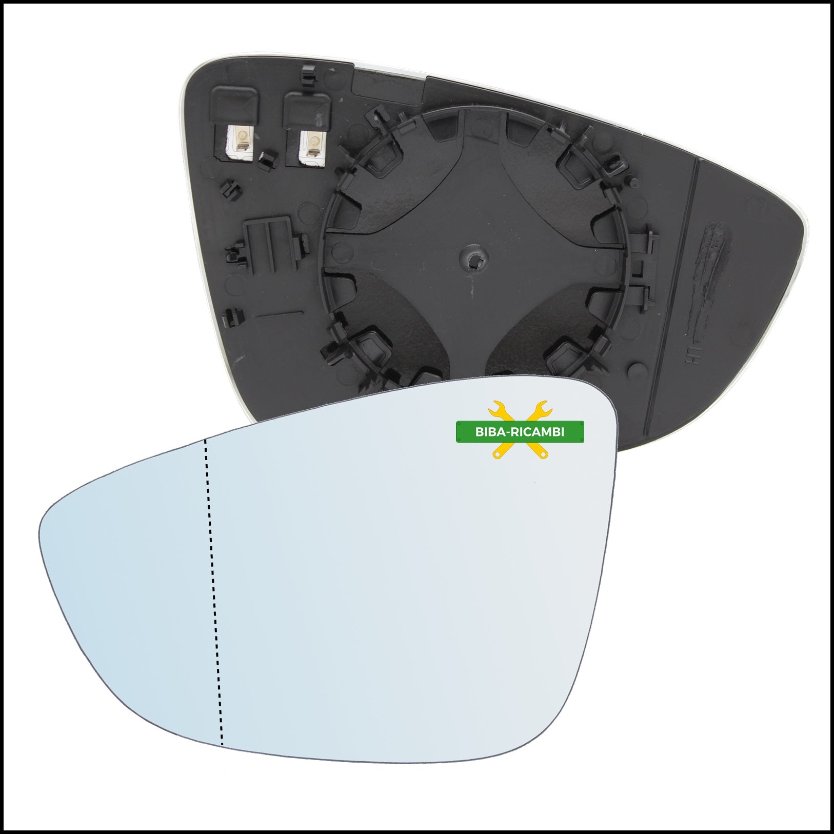 Piastra Specchio Retrovisore Termico Asferico Lato Sx-Guidatore Per Volkswagen Jetta IV (162) dal 2011> BIBA-RICAMBI