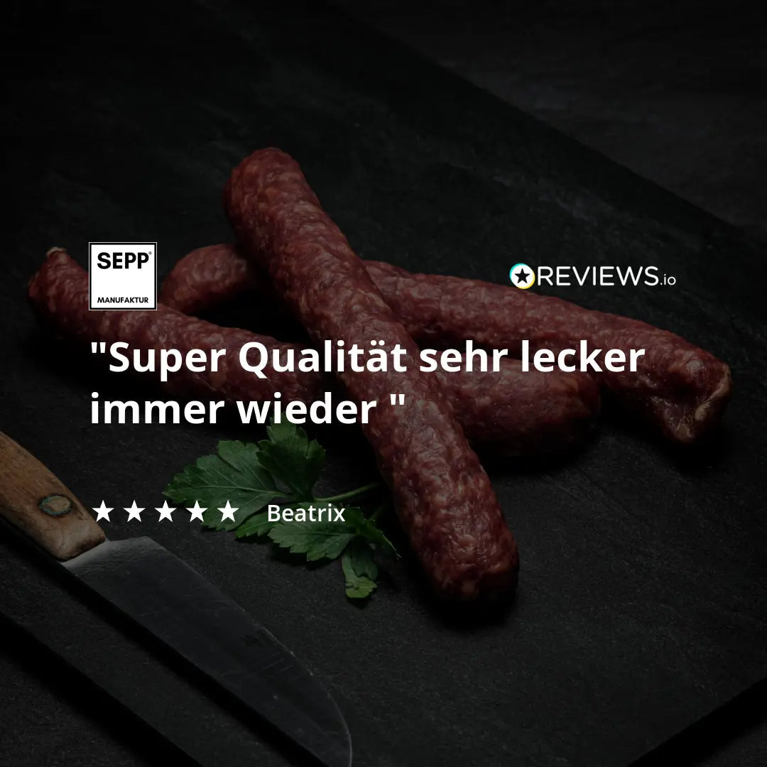 SEPP' Kaminwurzen mit Wildschwein (3 Stk.) - BIBA-RICAMBI