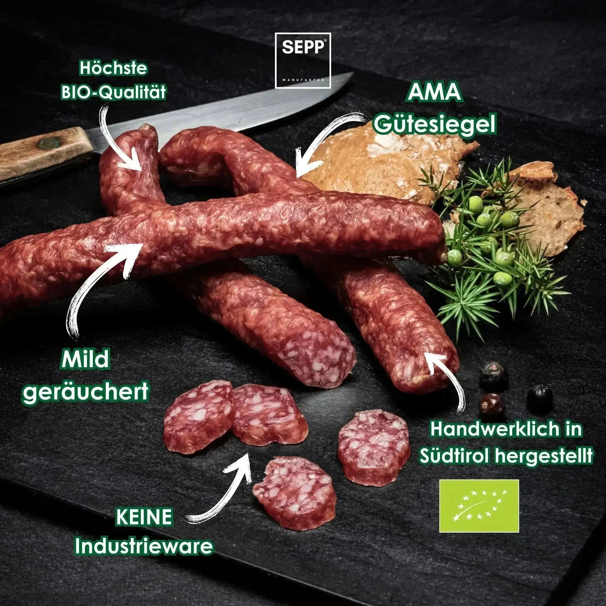 SEPP' BIO-Kaminwurzen (3 Stk.) 💚 - BIBA-RICAMBI