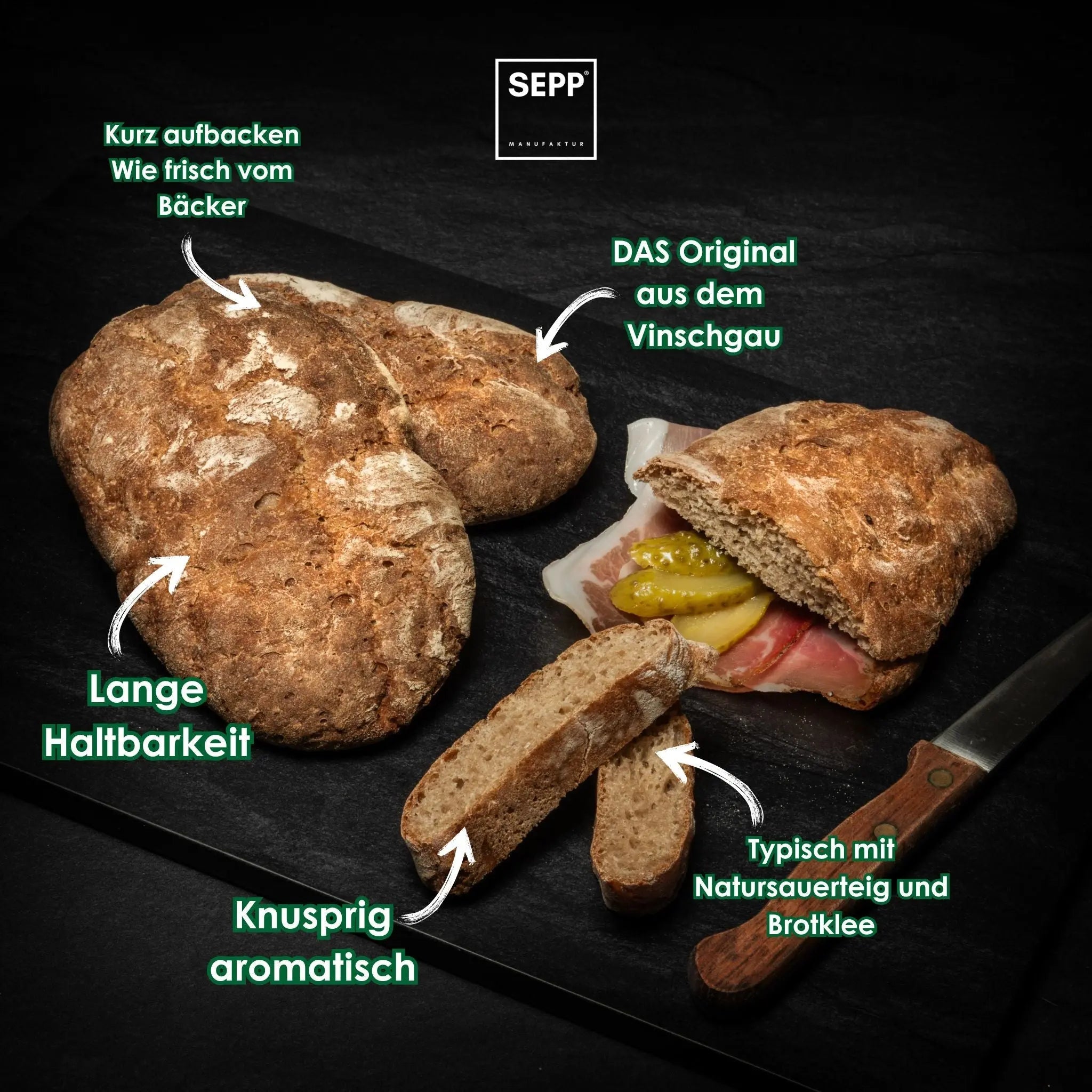 SEPP' Original Vinschgauer Paarlbrot (3 Stk.) - BIBA-RICAMBI