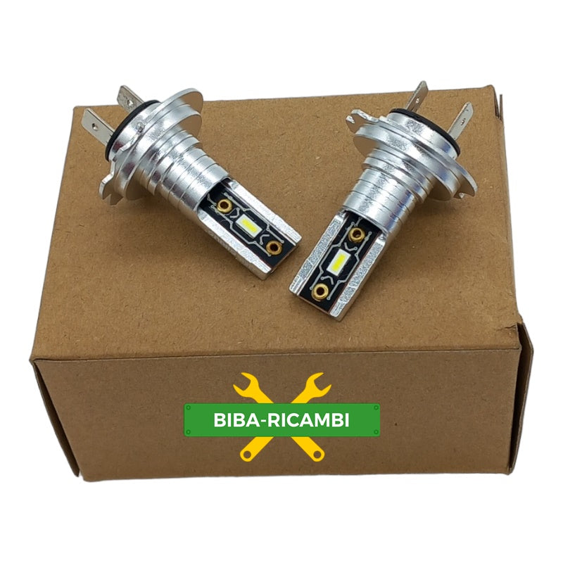 Z. Kit 2 Lampadine H7 12V Led Bianche Luce Fredda 6000K BIBA-RICAMBI