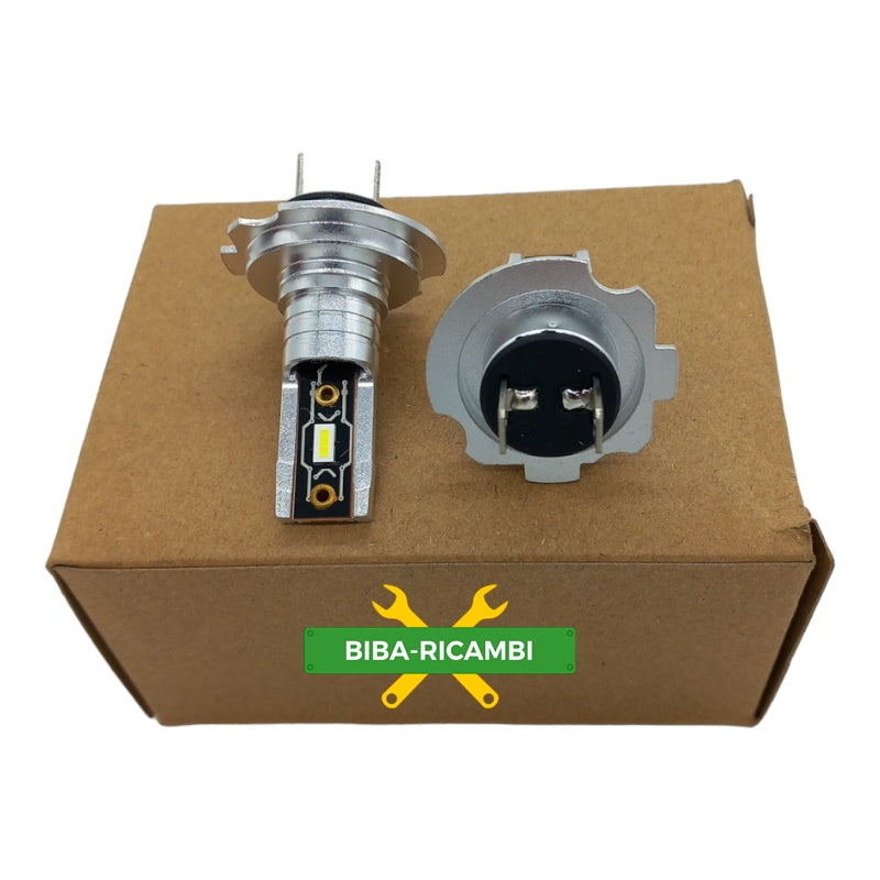 Z. Kit 2 Lampadine H7 12V Led Bianche Luce Fredda 6000K BIBA-RICAMBI
