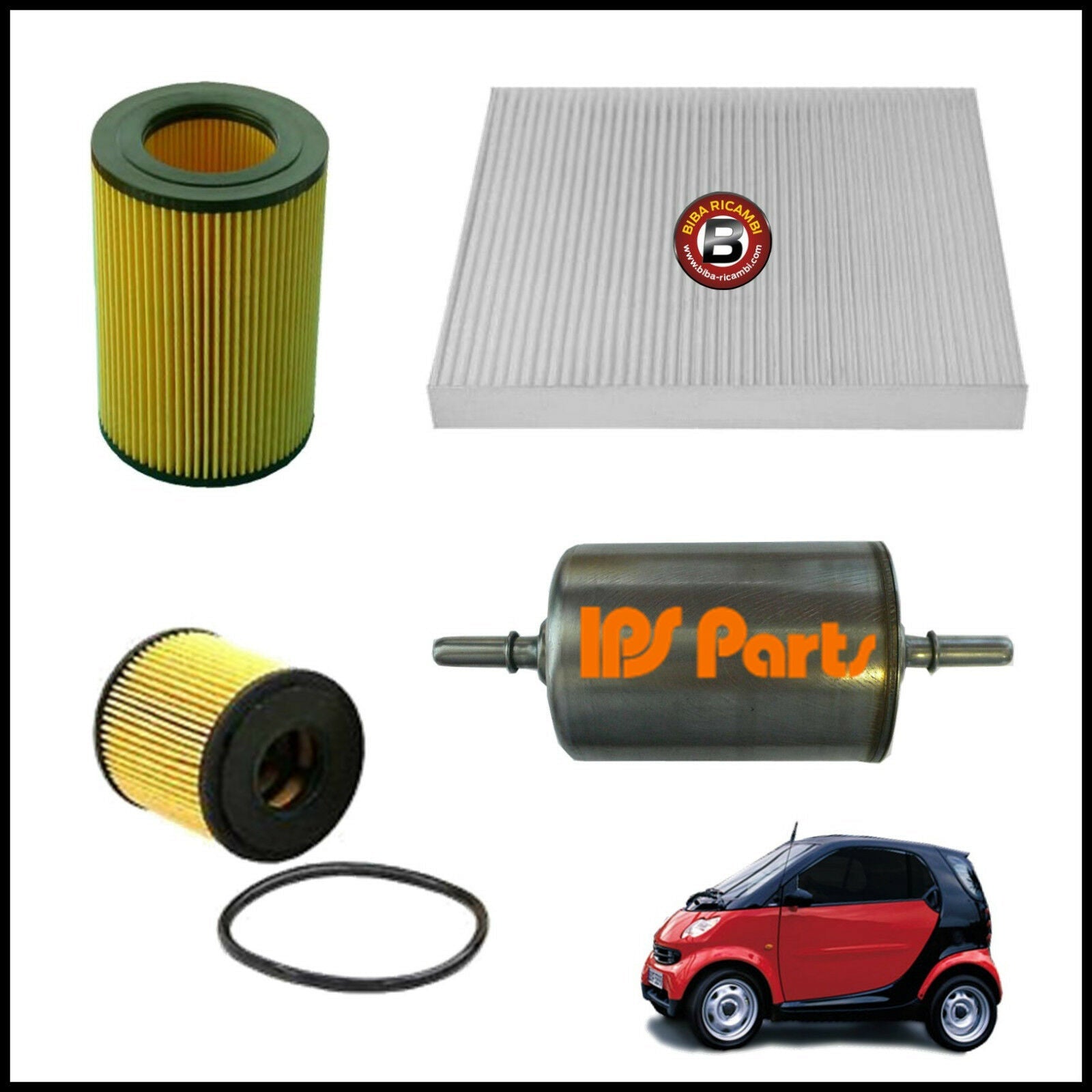 Kit Tagliando Filtri Per Smart (450) 0.800 CDI 30kw/41cv dal 1999> BIBA-RICAMBI