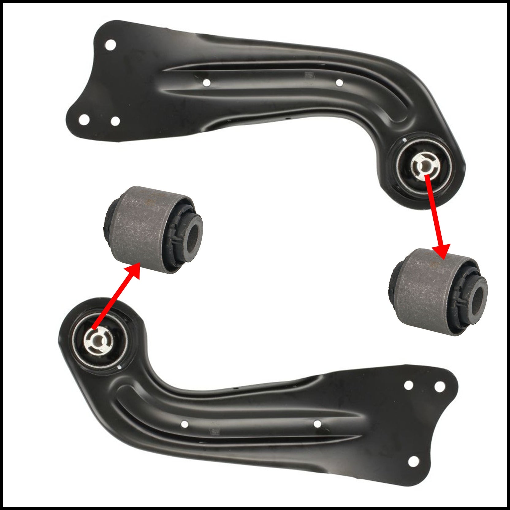 Kit Elimina Rumore Silent Block Ripara Bracci Sospensione POSTERIORE (14 Pezzi) BIBA-RICAMBI