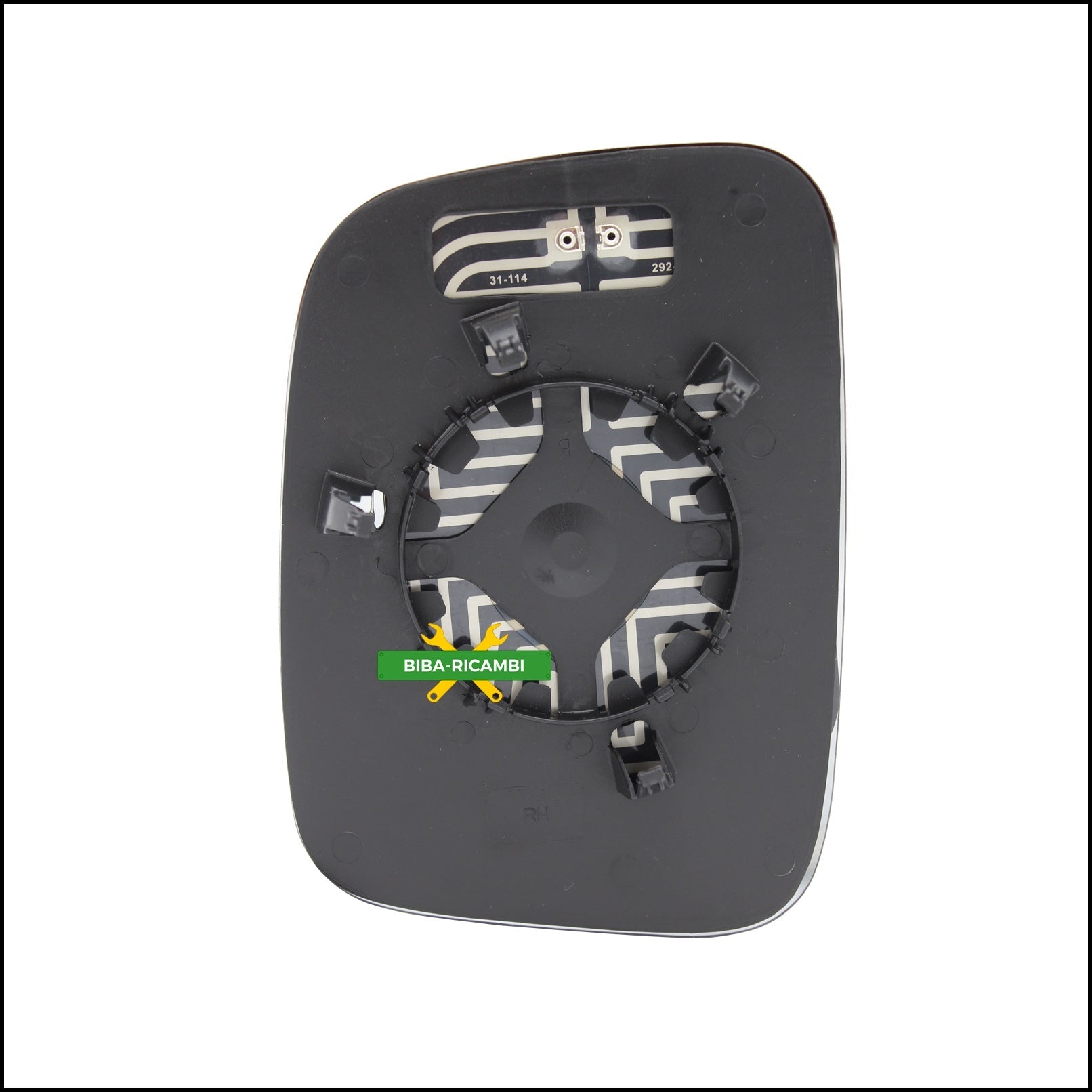 Piastra Retrovisore Termica Asferica Lato Dx-Passeggero Per Volkswagen Transporter T5 solo dal 2004-2009 BIBA-RICAMBI
