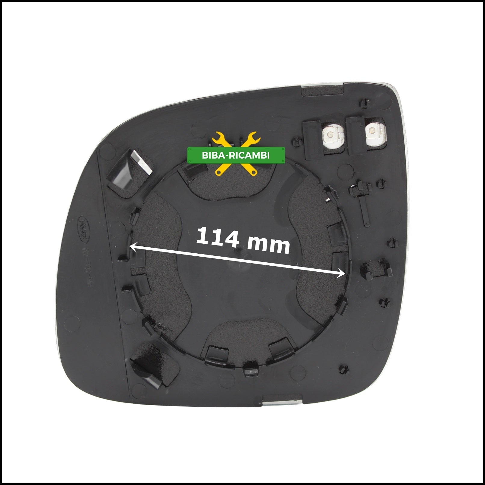 Piastra Retrovisore Asferico Termico Attacco Ø 108 Lato Dx-Passeggero Per Volkswagen Amarok (2HA) dal 2010> BIBA-RICAMBI