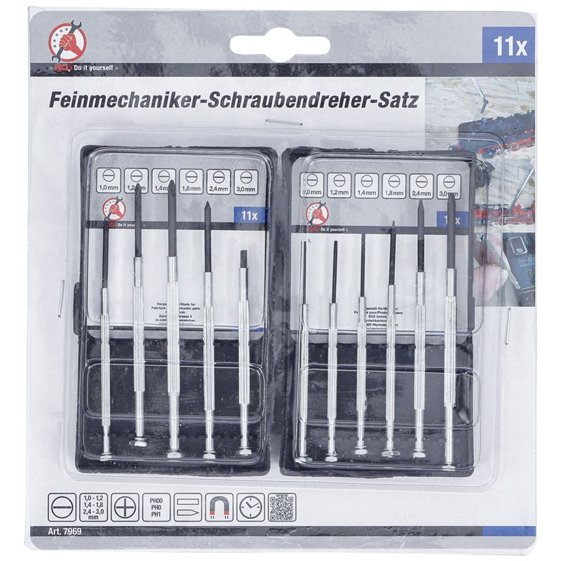 Cacciaviti di precisione 11 pezzi bgs germany BGS GERMANY