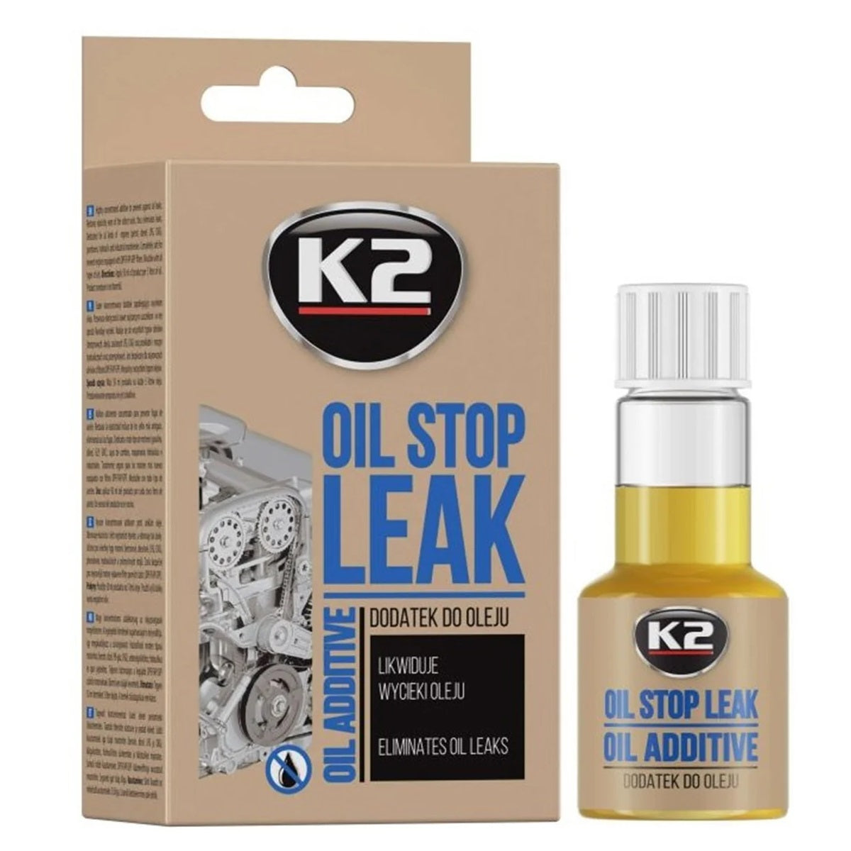 X. Additivo Perdite Olio Motore Auto Moto Oil Stop Leak Sigillante Professionale K2