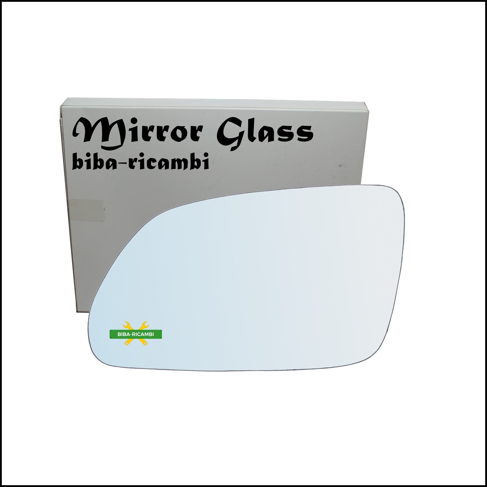 Vetro Specchio Retrovisore Cromato Lato Sx-Guidatore Per Skoda Octavia II (1Z) solo dal 2005-2009 BIBA-RICAMBI