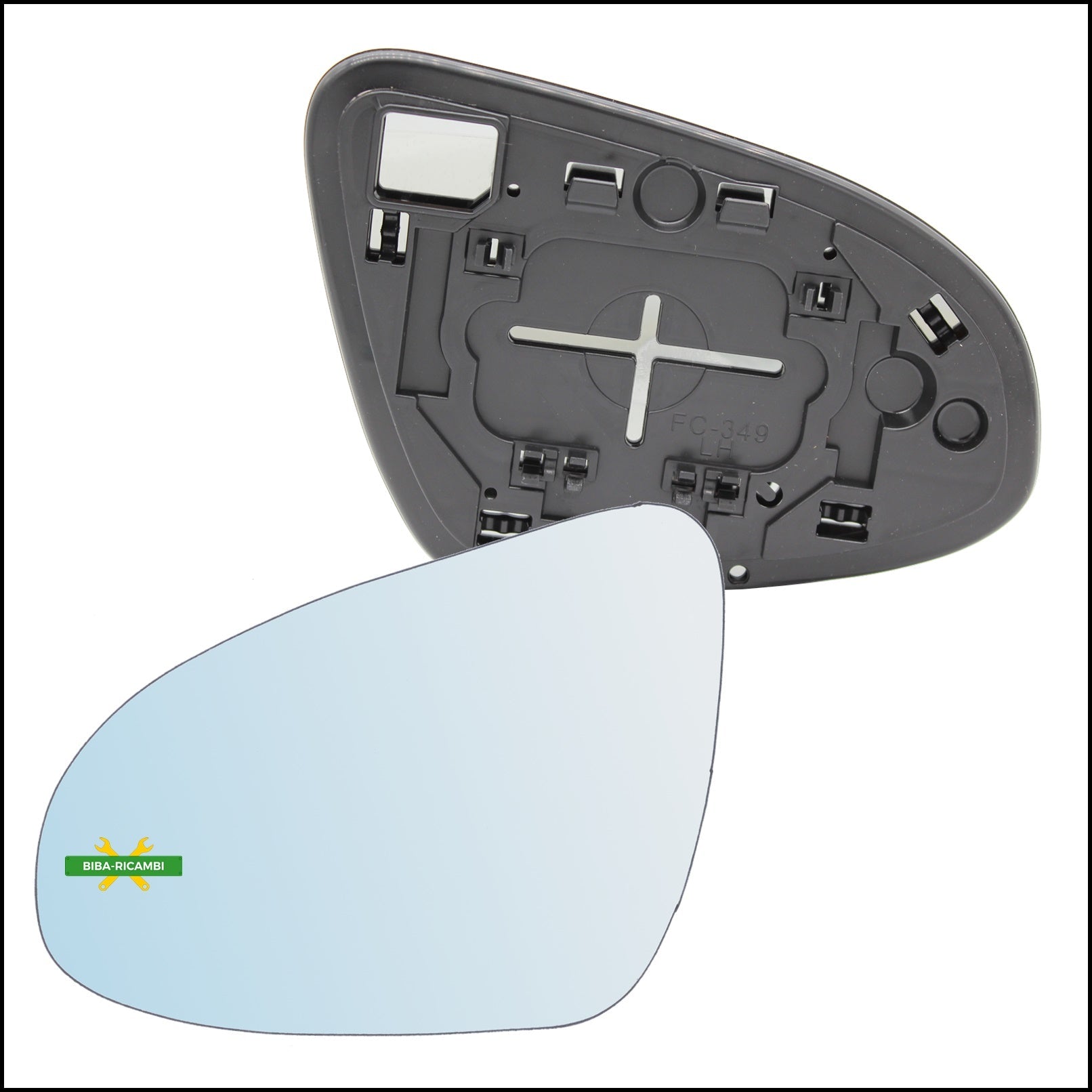 V. Piastra Specchio Retrovisore Lato Sx-Guidatore Per Toyota Yaris III (P13) dal 2010> BIBA-RICAMBI