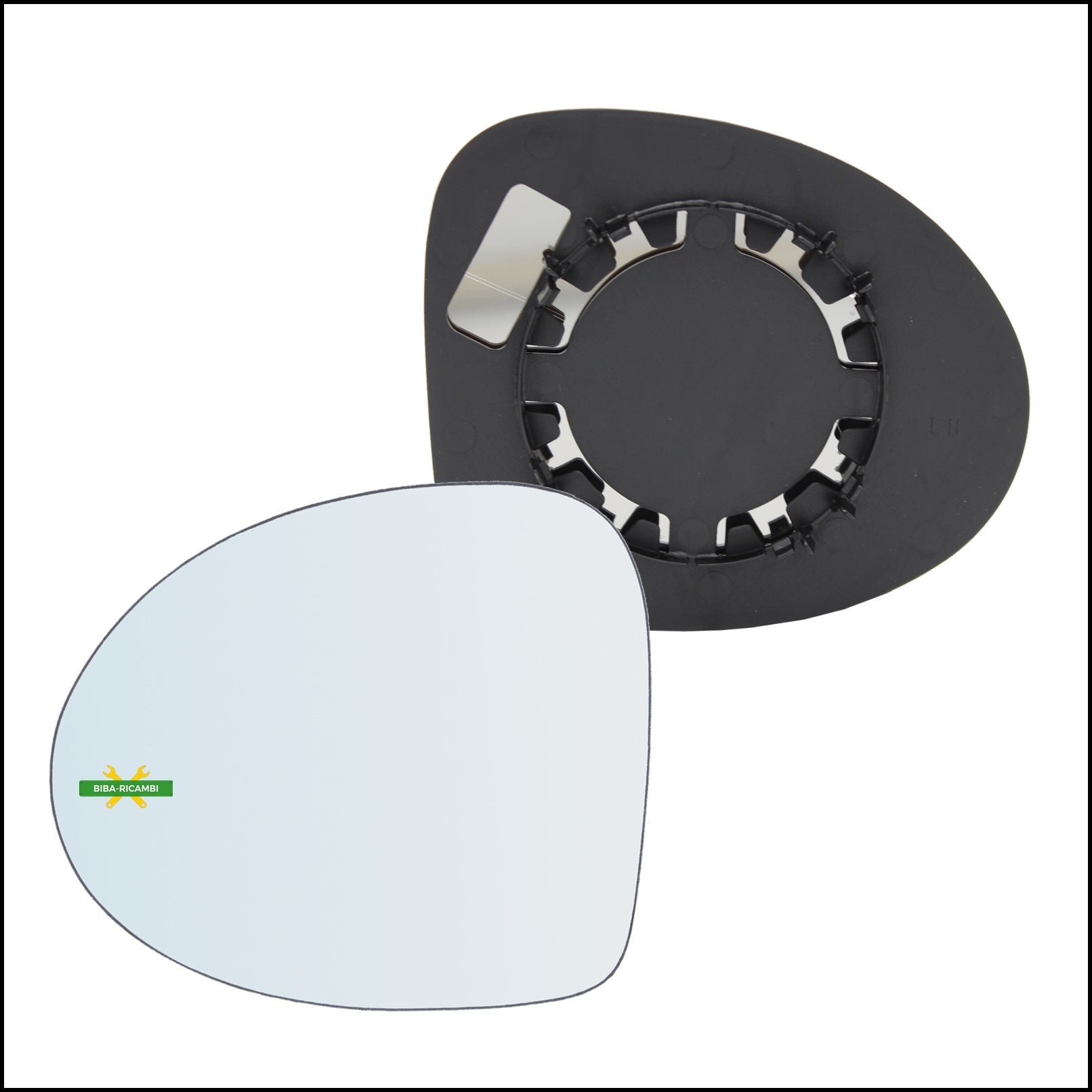Piastra Specchio Retrovisore Lato Sx-Guidatore Per Renault Twingo II (CN0) dal 2007> BIBA-RICAMBI