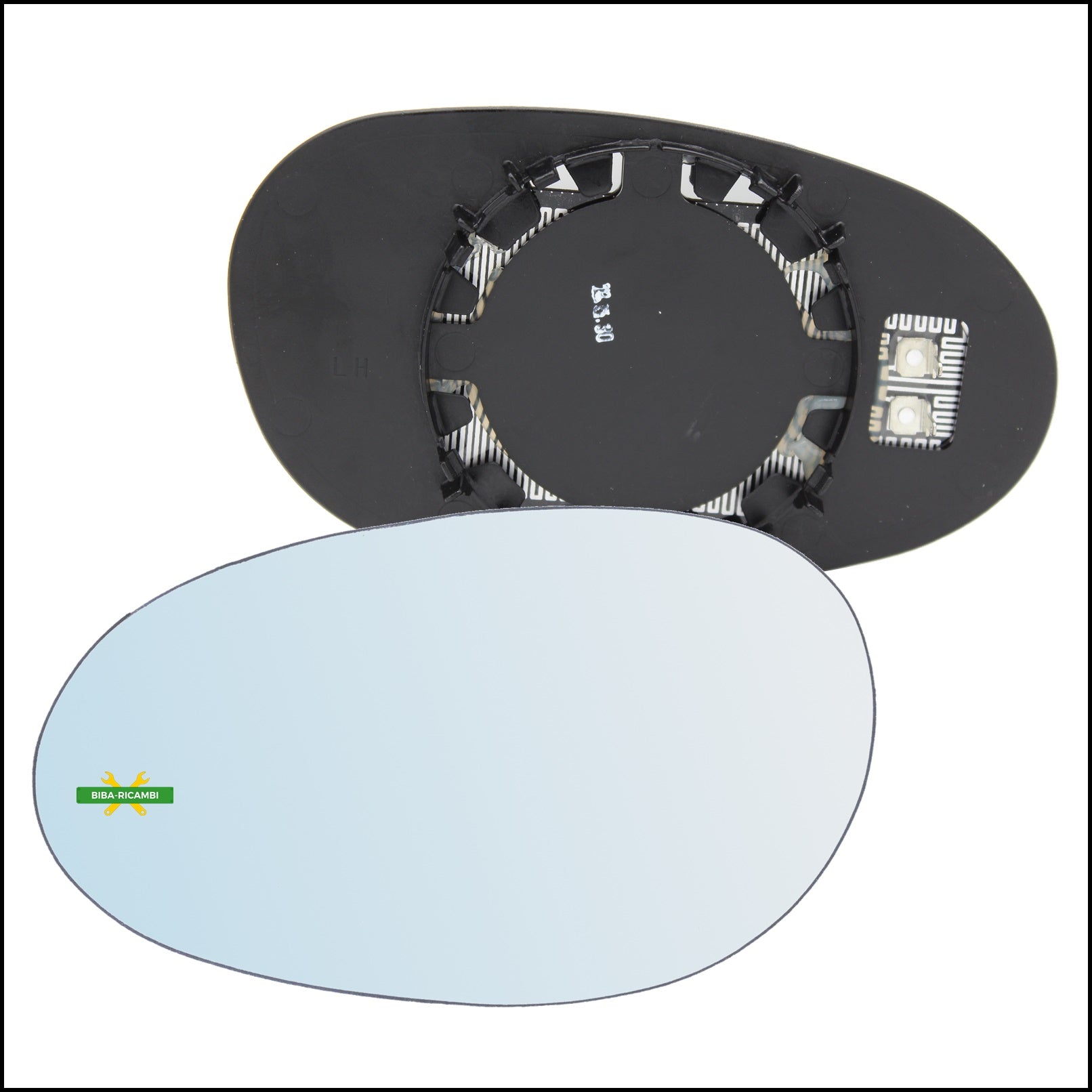 Piastra Specchio Retrovisore Termica Lato Sx-Guidatore Per Smart Fortwo I (450) dal 2004-2007 BIBA-RICAMBI