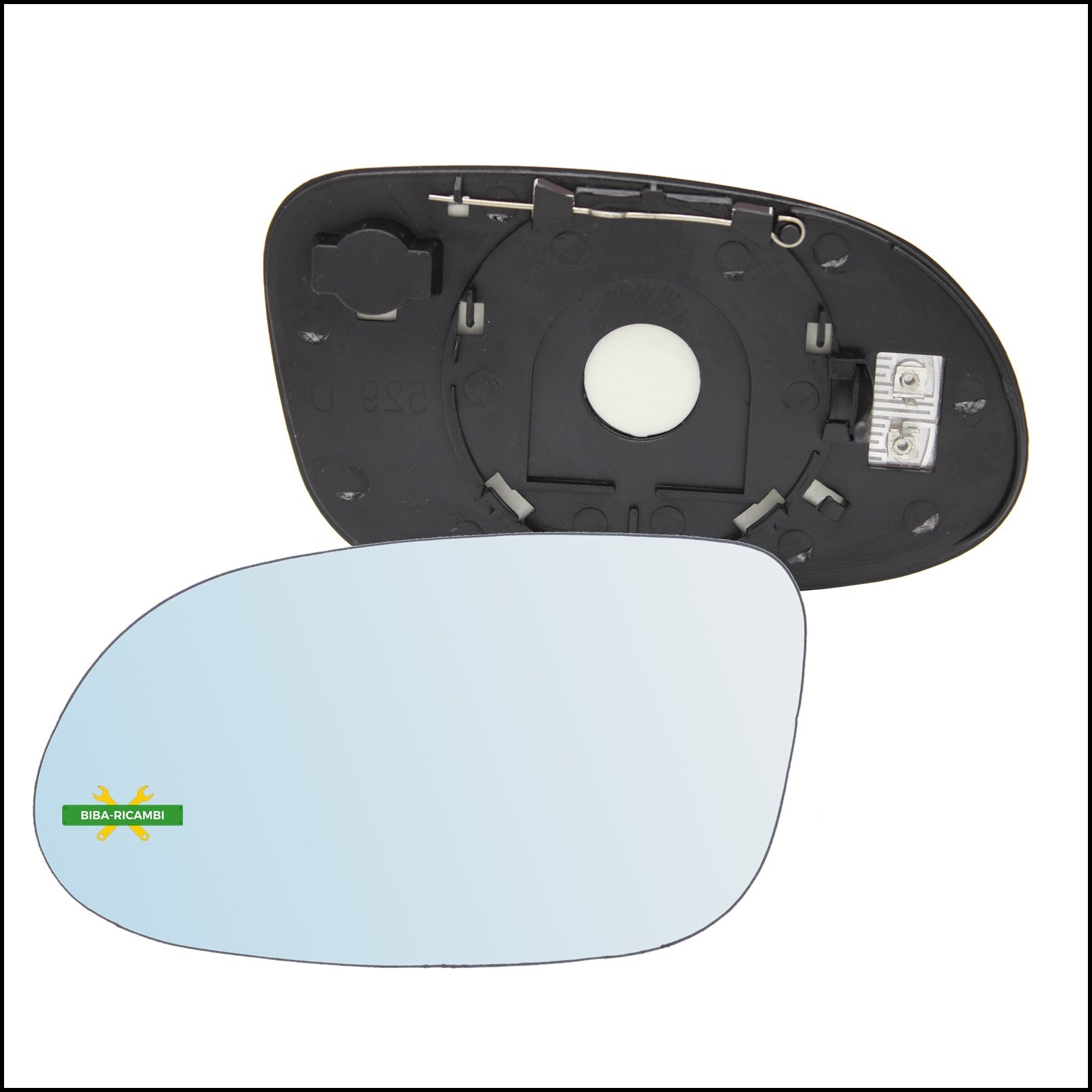 V. Piastra Specchio Retrovisore Termica Lato Sx-Guidatore Per Mercedes Benz CLK I (A208,C208) dal 1997-2003 BIBA-RICAMBI