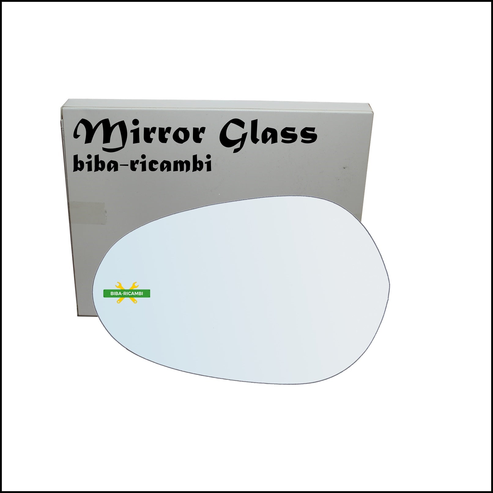 Vetro Specchio Retrovisore Cromato Lato Sx-Guidatore Per Lancia Ypsilon I (843) solo dal 2003-2007 BIBA-RICAMBI