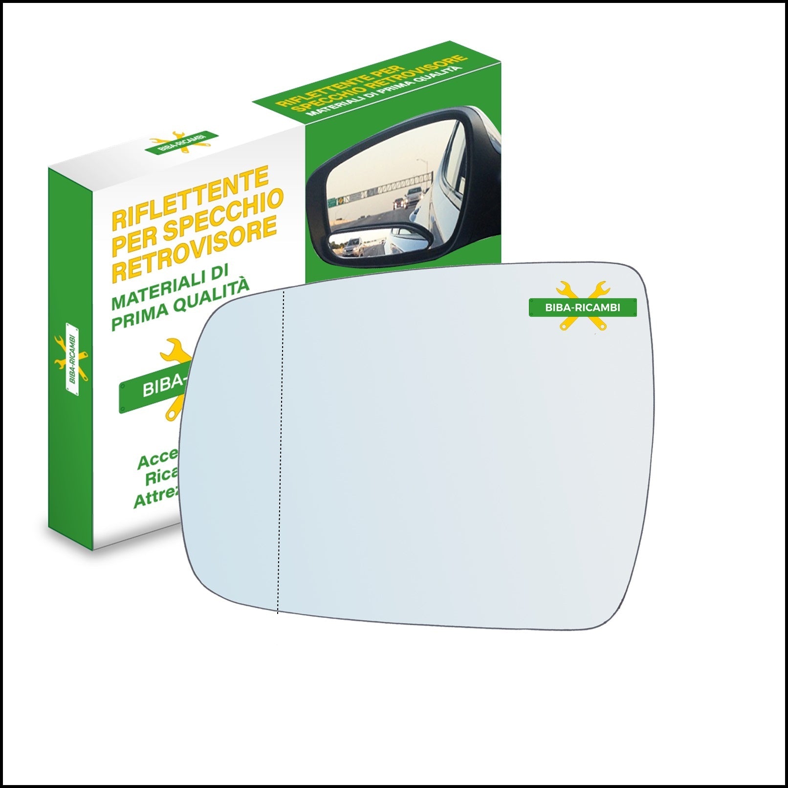 Vetro Specchio Retrovisore Asferico Lato Sx-Guidatore Per Kia Sorento II (XM) dal 2009> BIBA-RICAMBI