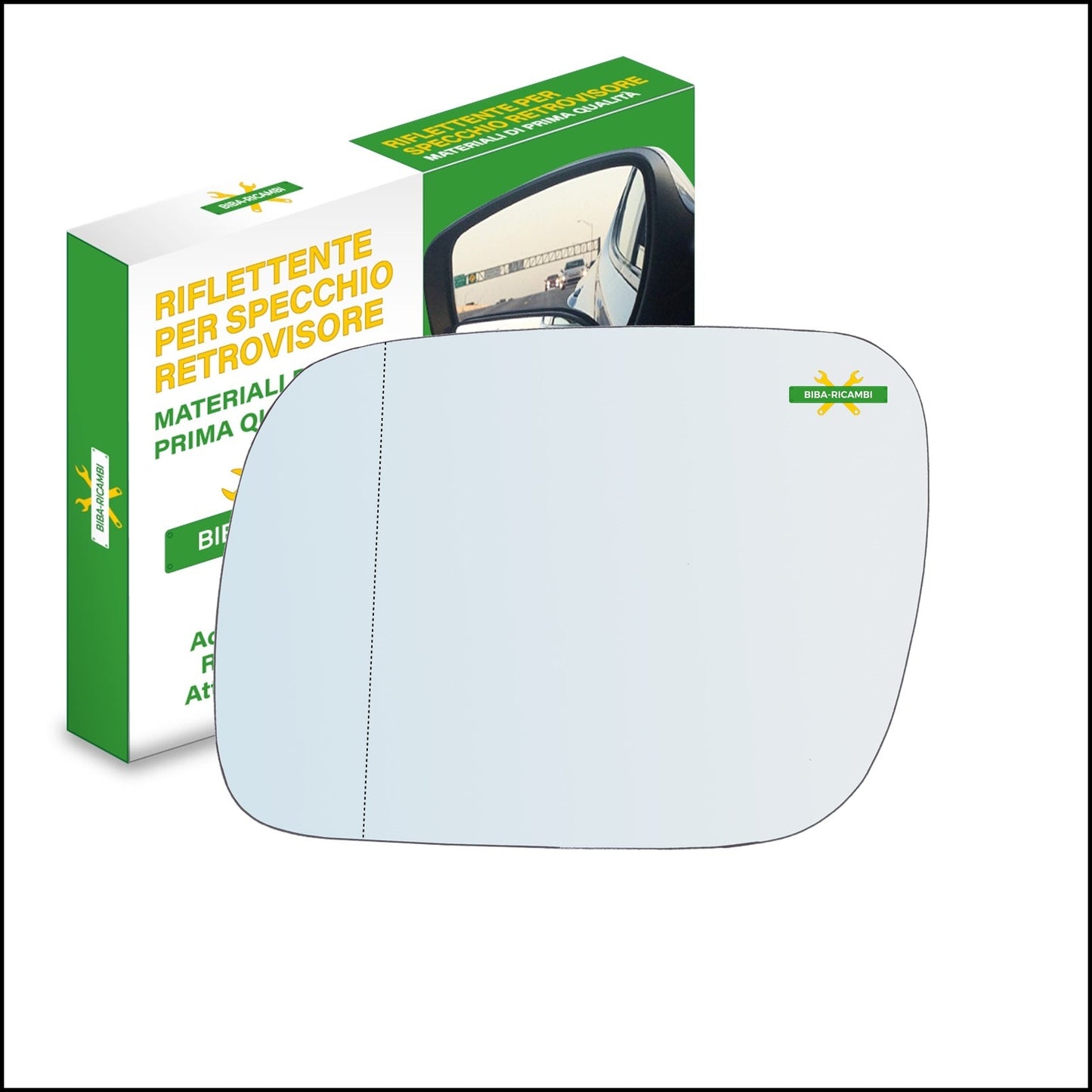 Vetro Specchio Retrovisore Asferico Lato Sx-Guidatore Per Vw Touareg I (7LA) solo dal 2002-2009 BIBA-RICAMBI