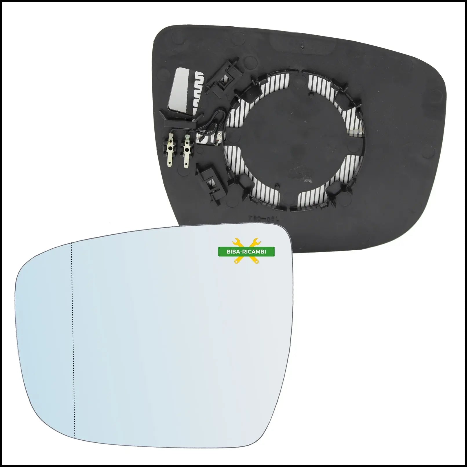 Piastra Specchio Retrovisore Termica Asferica Lato Sx-Guidatore Per Nissan Qashqai II (J11) dal 2013> BIBA-RICAMBI