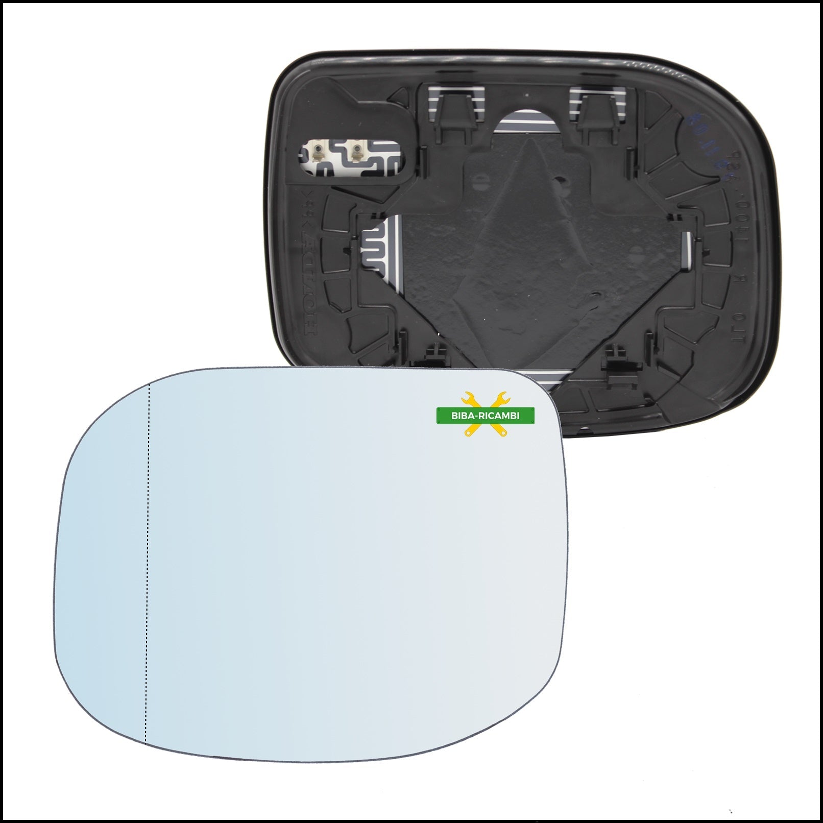 Piastra Specchio Retrovisore Termica Asferica Lato Sx-Guidatore Per Honda Accord VIII dal 2008> BIBA-RICAMBI