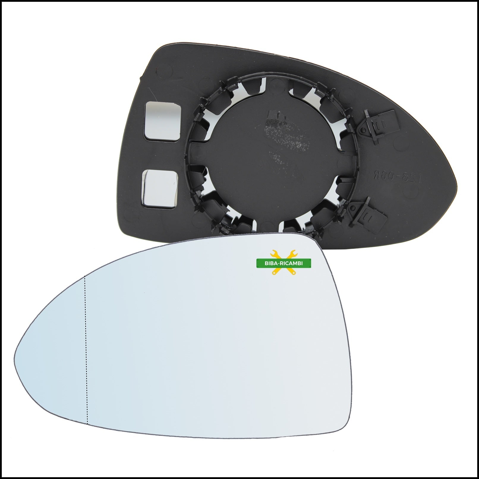 V. Piastra Specchio Retrovisore Asferica Lato Sx-Guidatore Per Opel Corsa E (X15) dal 2014> BIBA-RICAMBI